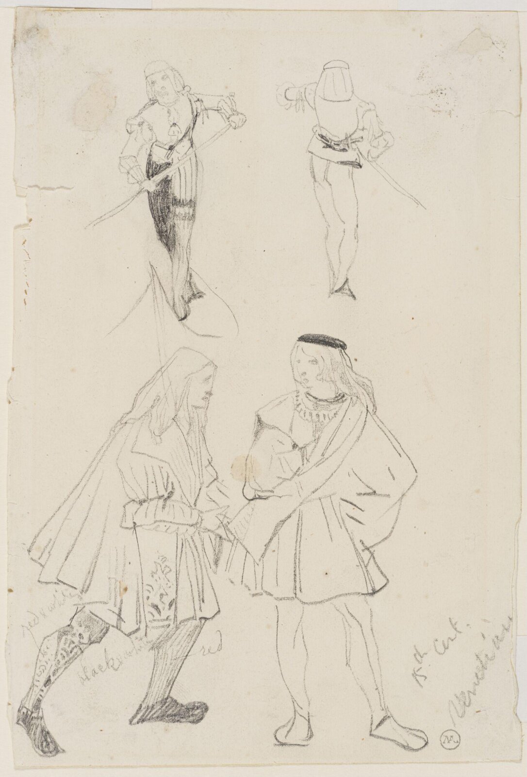 Drawing, George Cattermole, mid 19th century