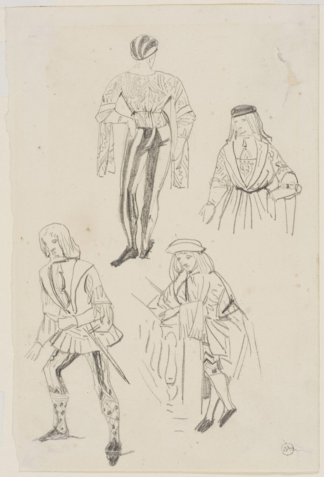 Drawing, George Cattermole, mid 19th century