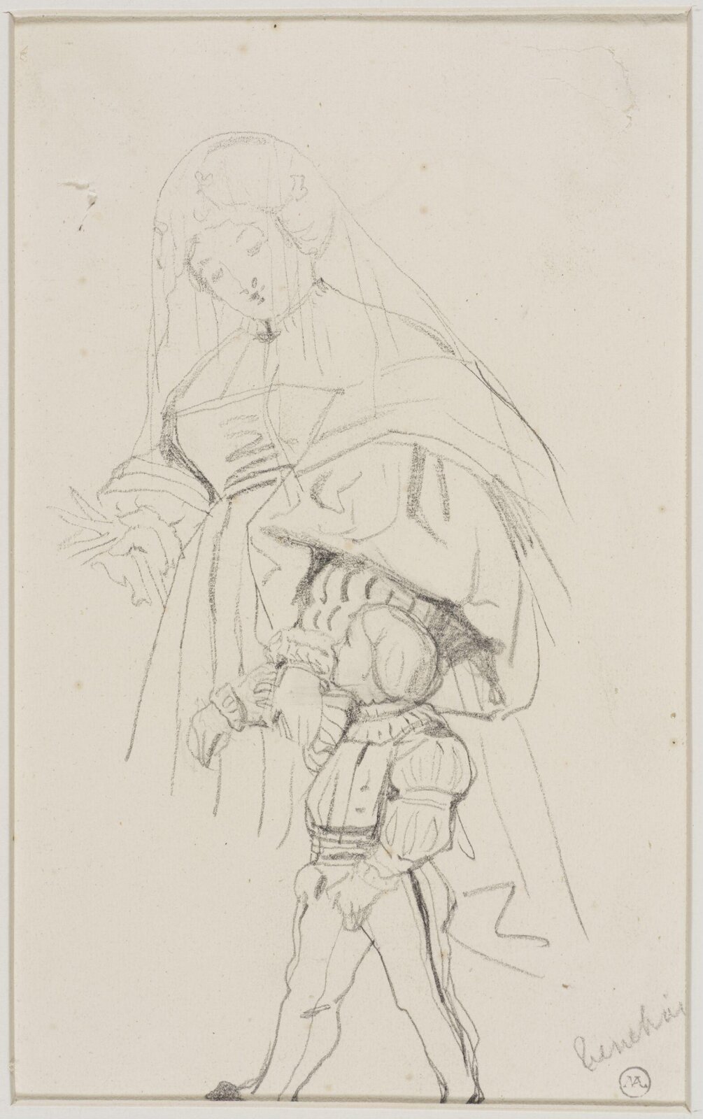 Drawing, George Cattermole, mid 19th century