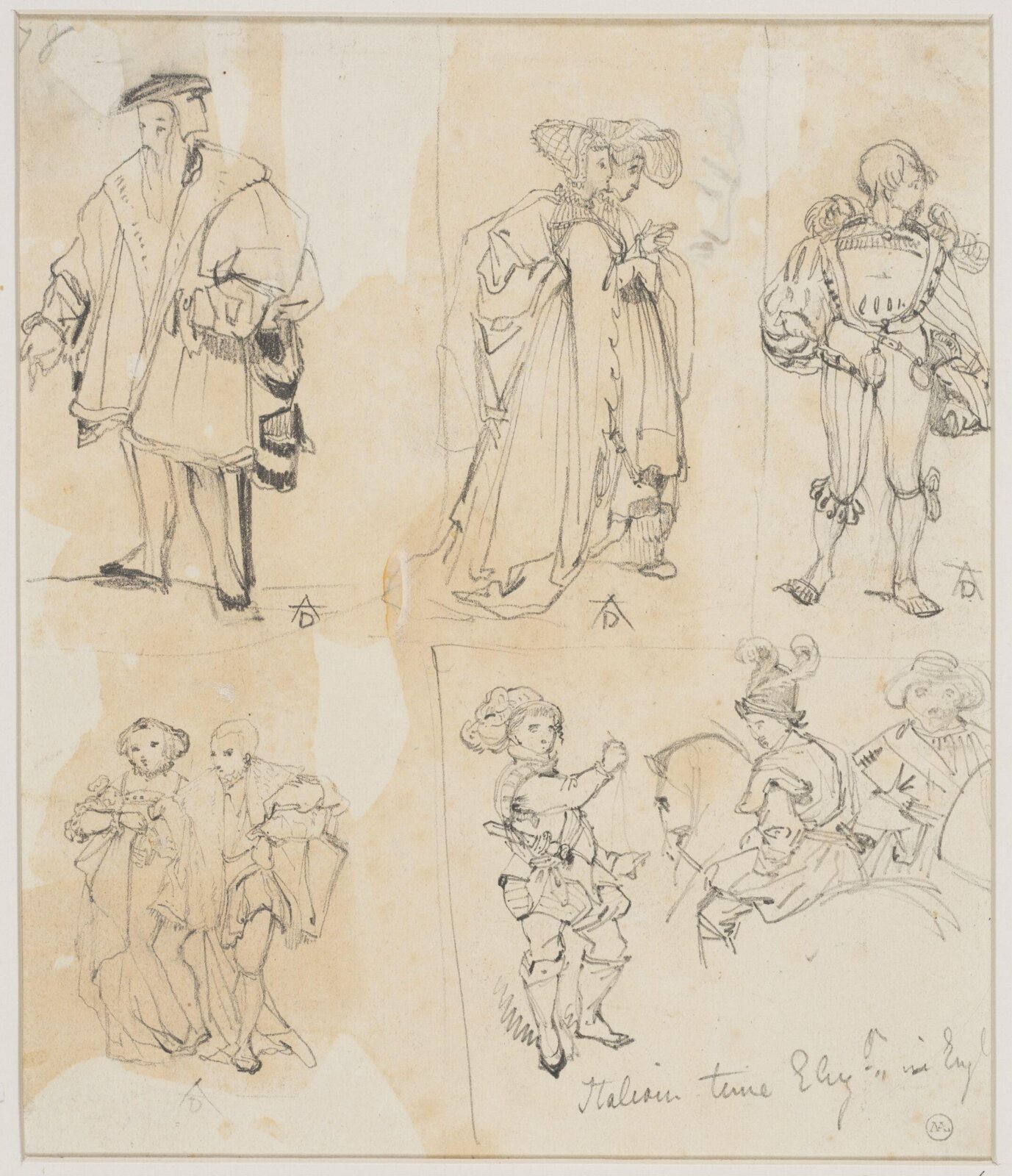 Drawing, George Cattermole, mid 19th century