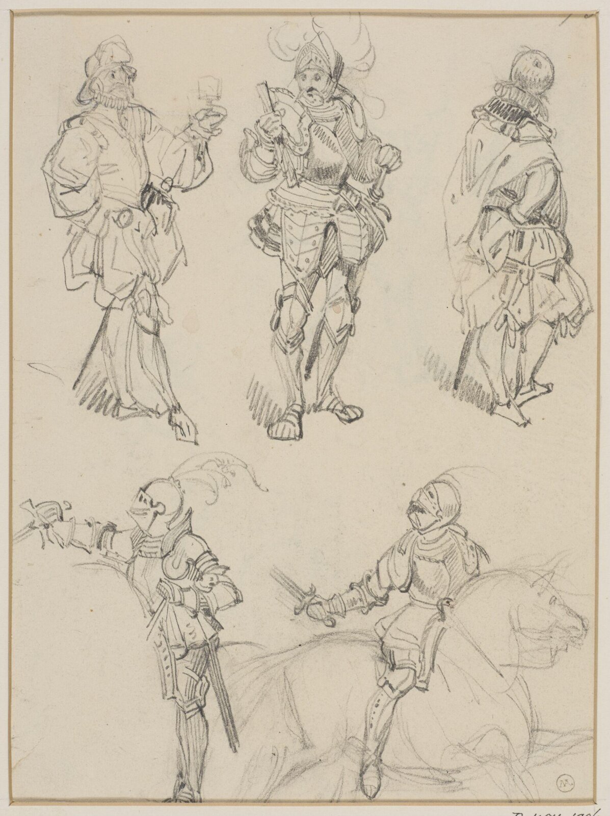 Drawing, George Cattermole, mid 19th century