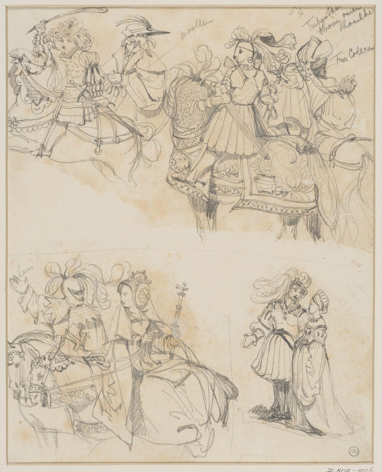 Drawing, George Cattermole, mid 19th century