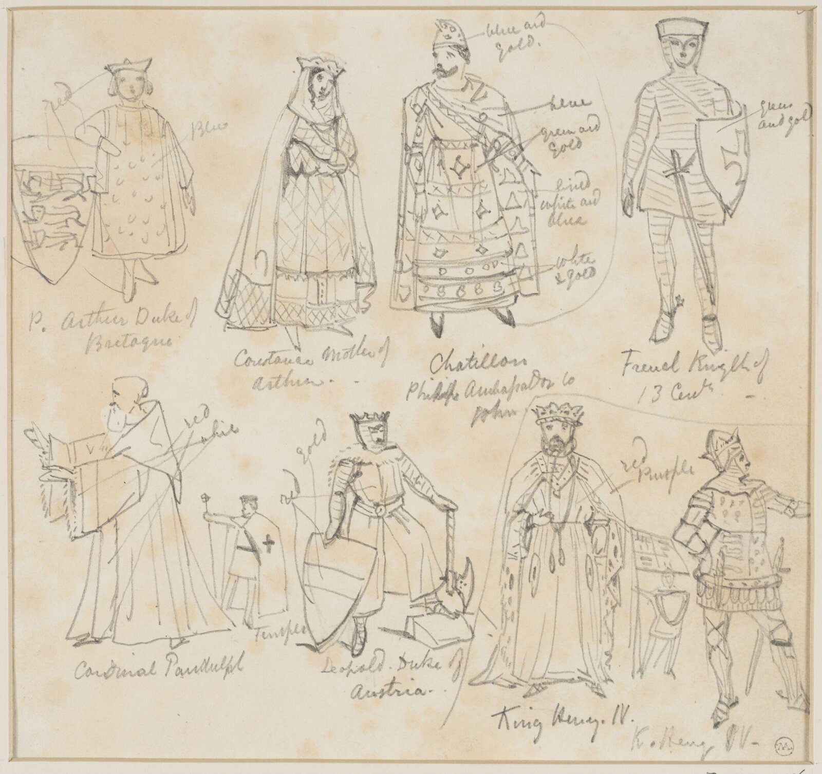 Drawing, George Cattermole, mid 19th century