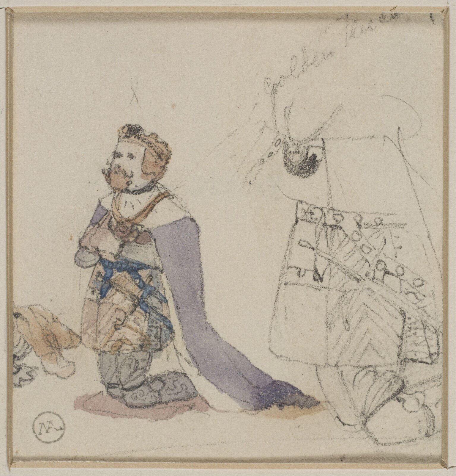 Drawing, George Cattermole, mid 19th century