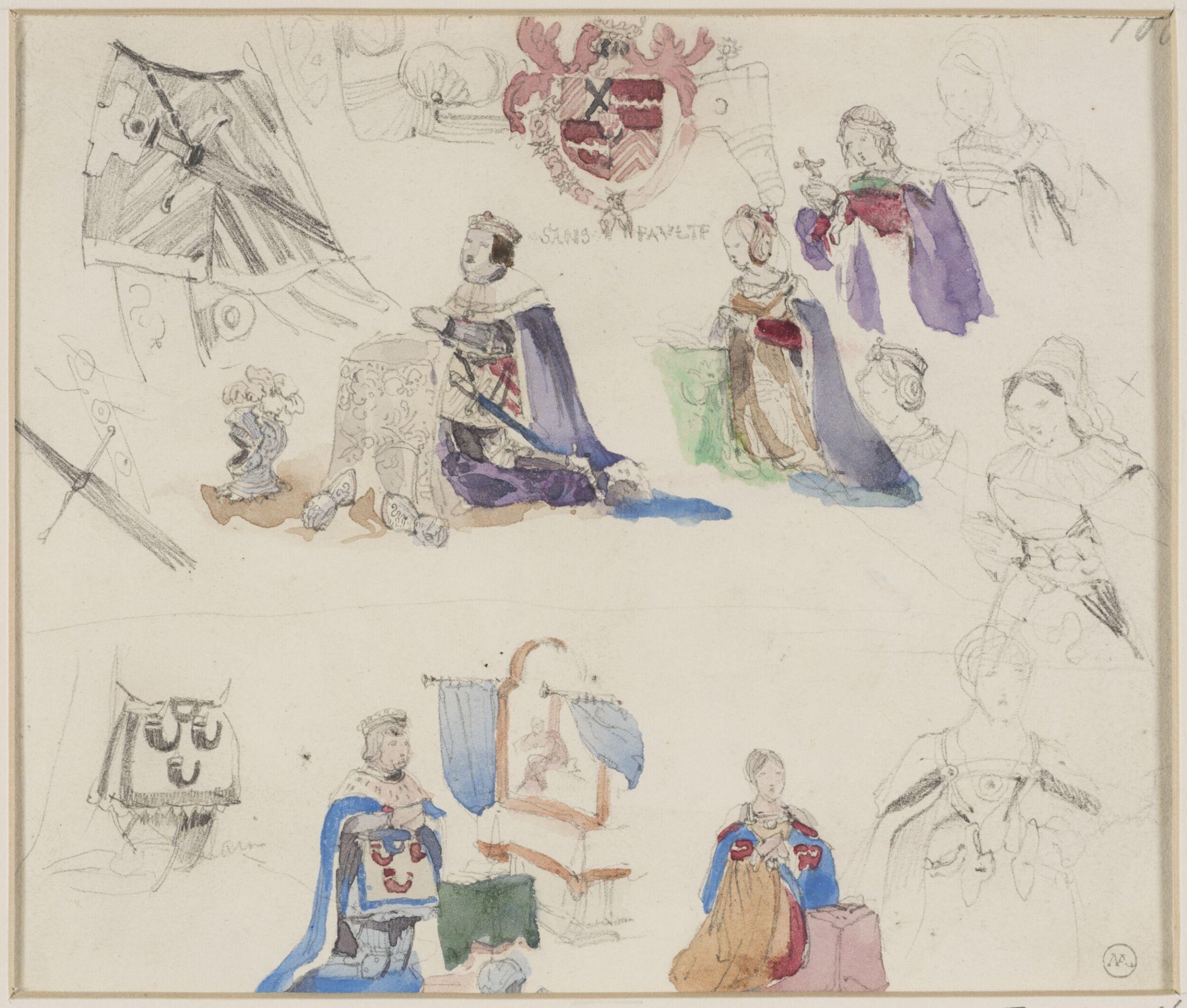 Drawing, George Cattermole, mid 19th century