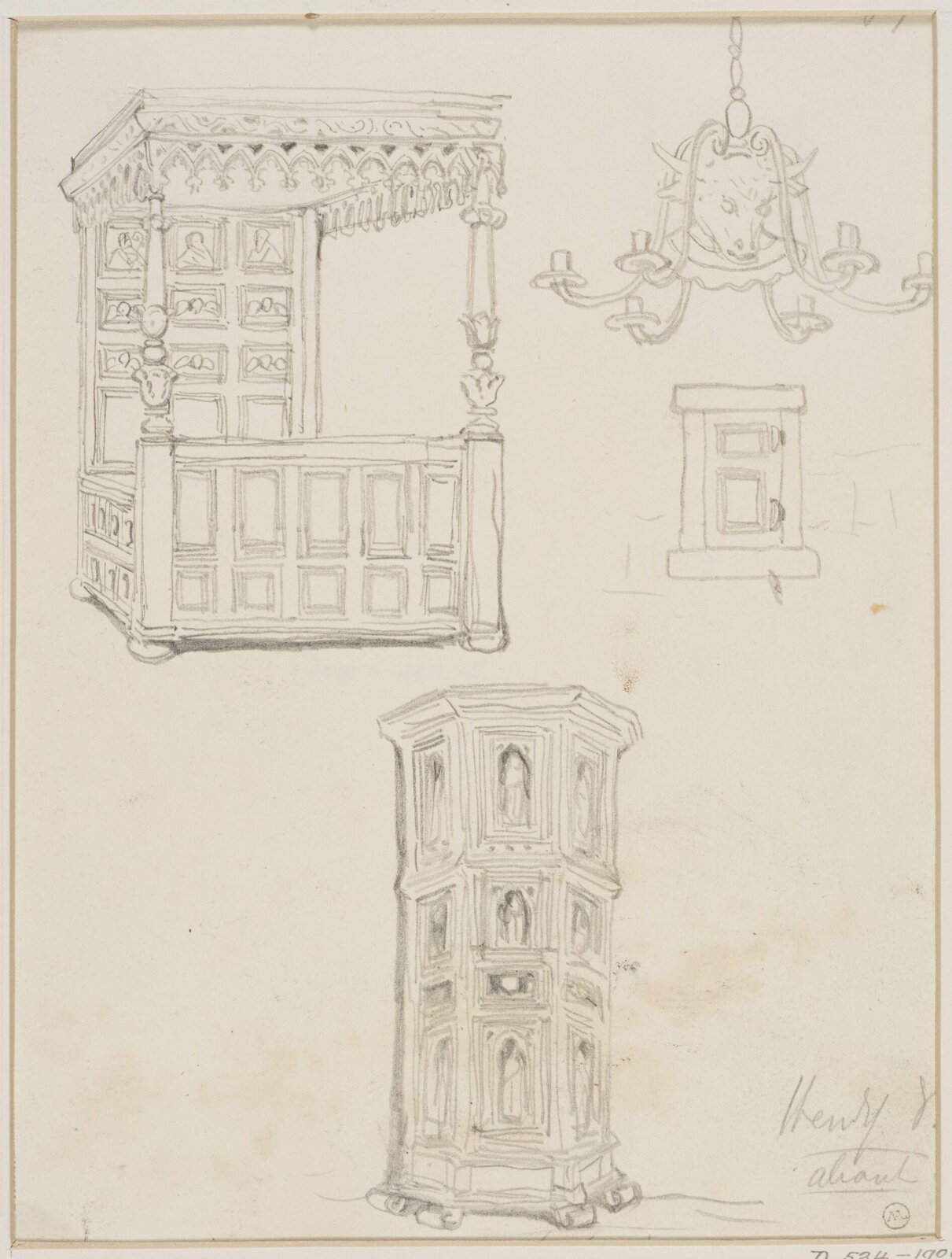 Drawing, George Cattermole, mid 19th century
