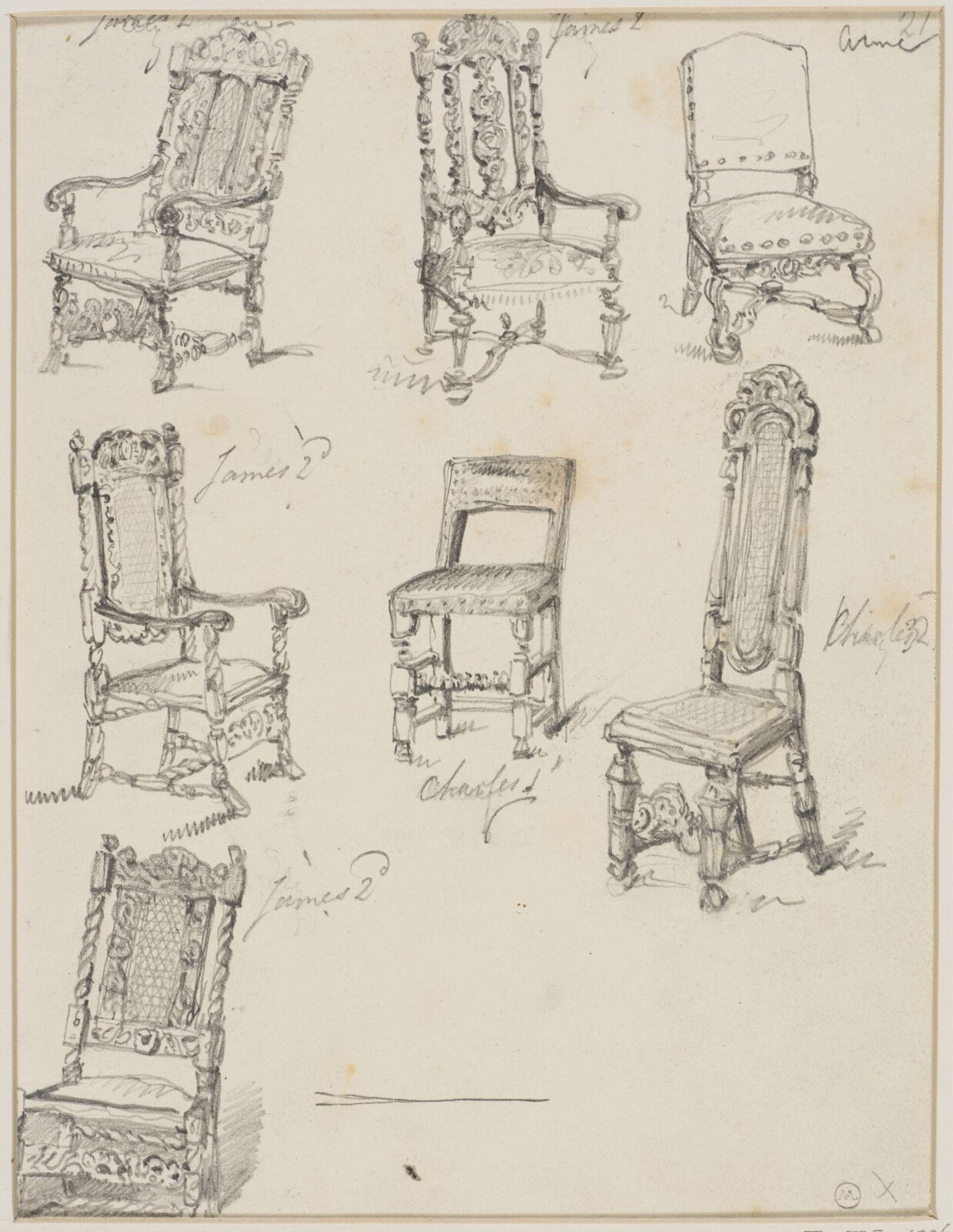 Drawing, George Cattermole, mid 19th century