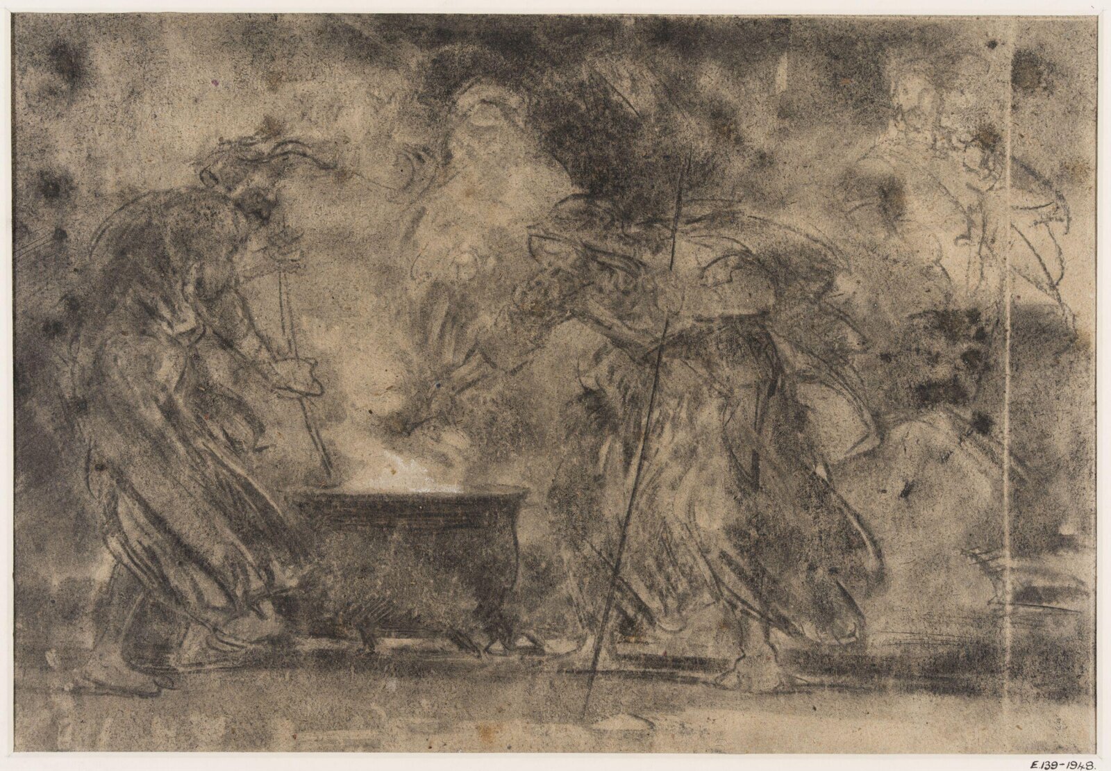 Macbeth and the three witches, Cattermole, ca. mid 19th century