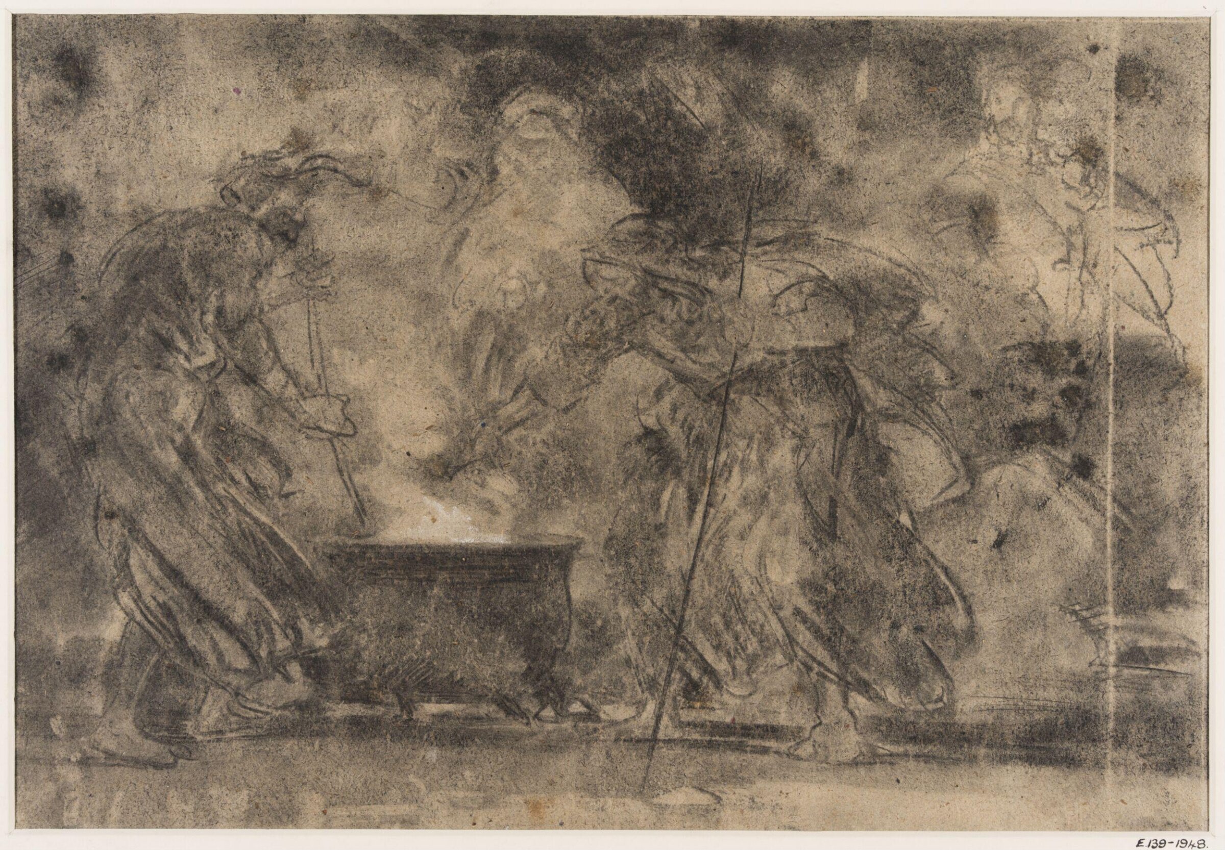 Macbeth and the three witches, Cattermole, ca. mid 19th century