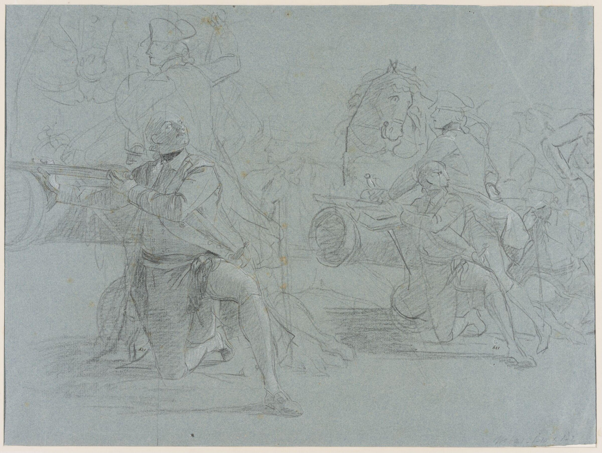 Study for 'The Siege of Gibraltar', Copley, 1782-83