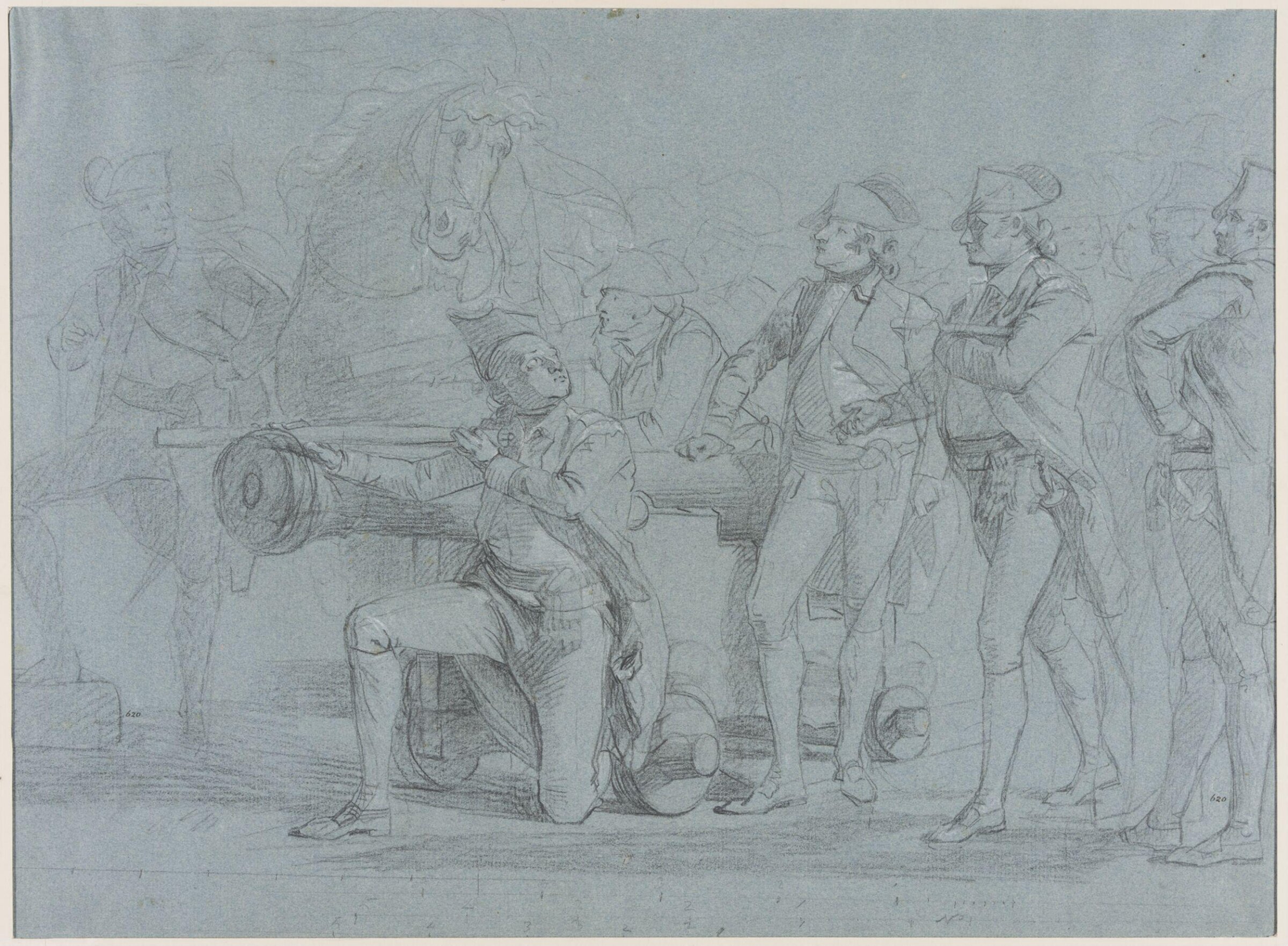 Study for 'The Siege of Gibraltar', Copley, 1782-83