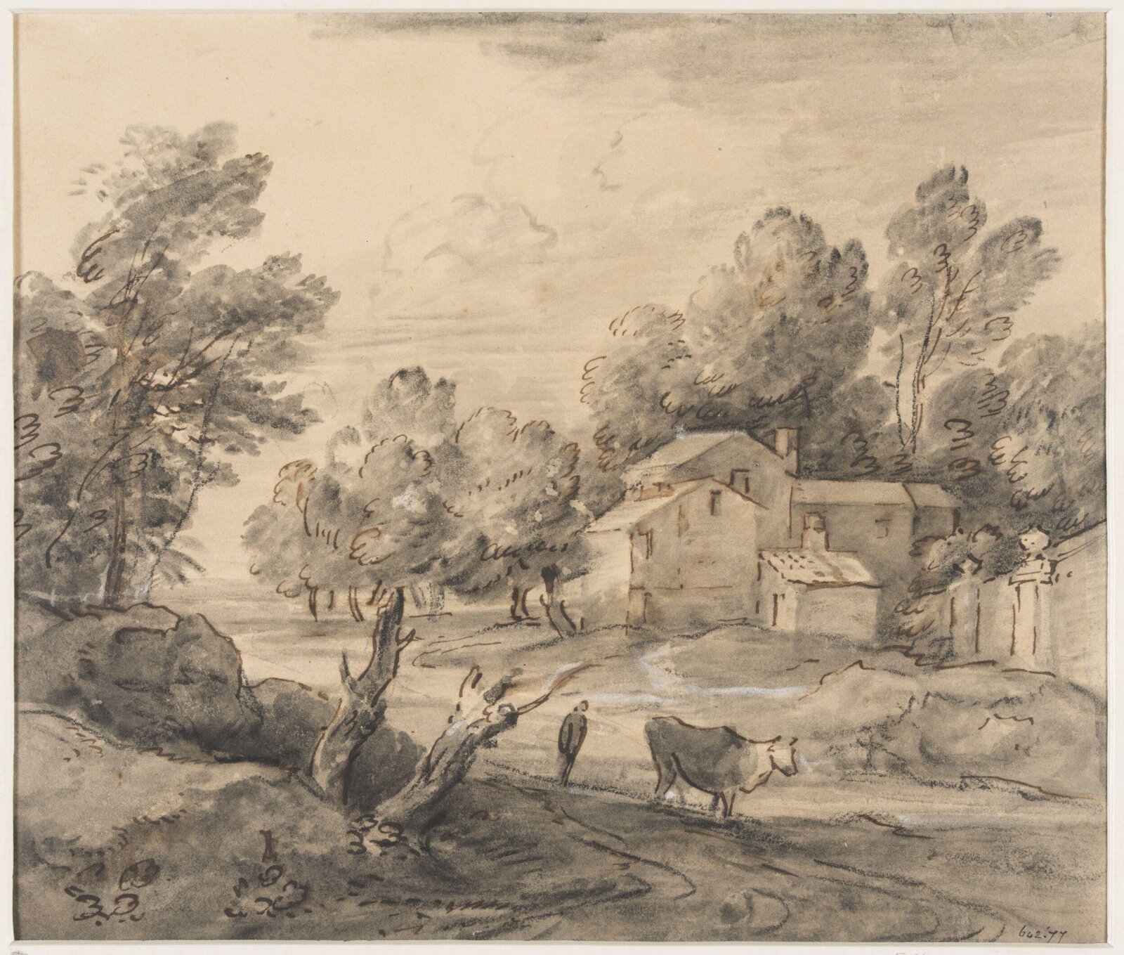 Landscape with Buildings, Gainsborough, ca. 1750-88