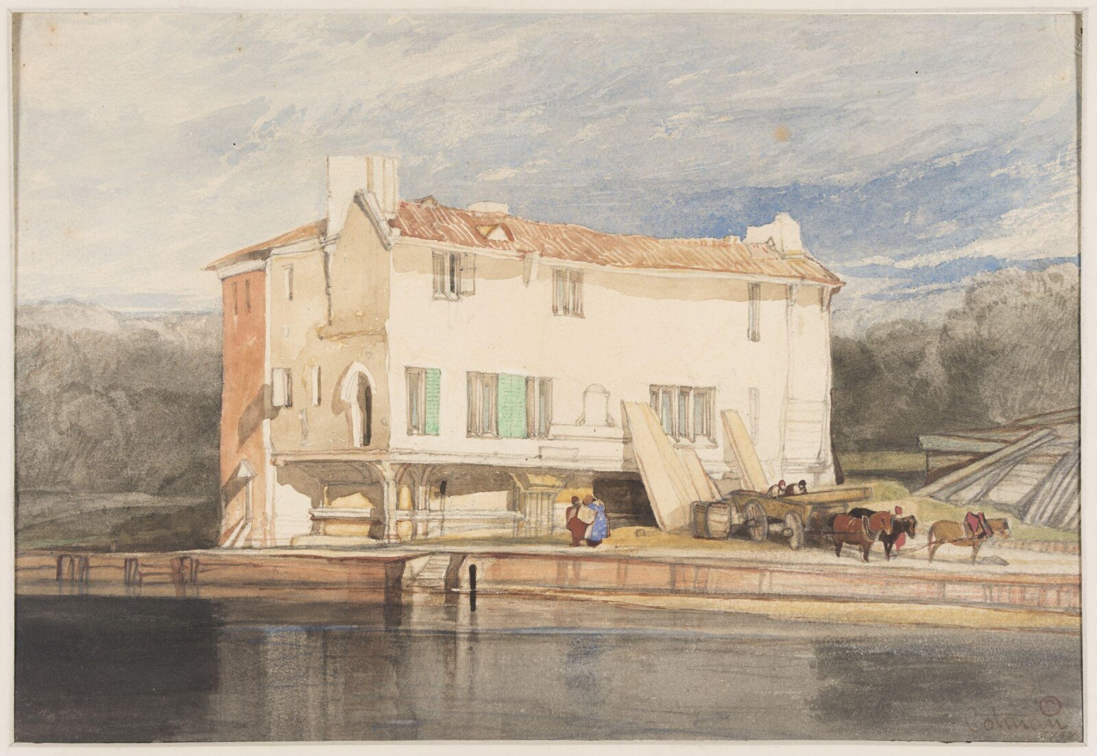 House and River, John Sell Cotman, 1800-42