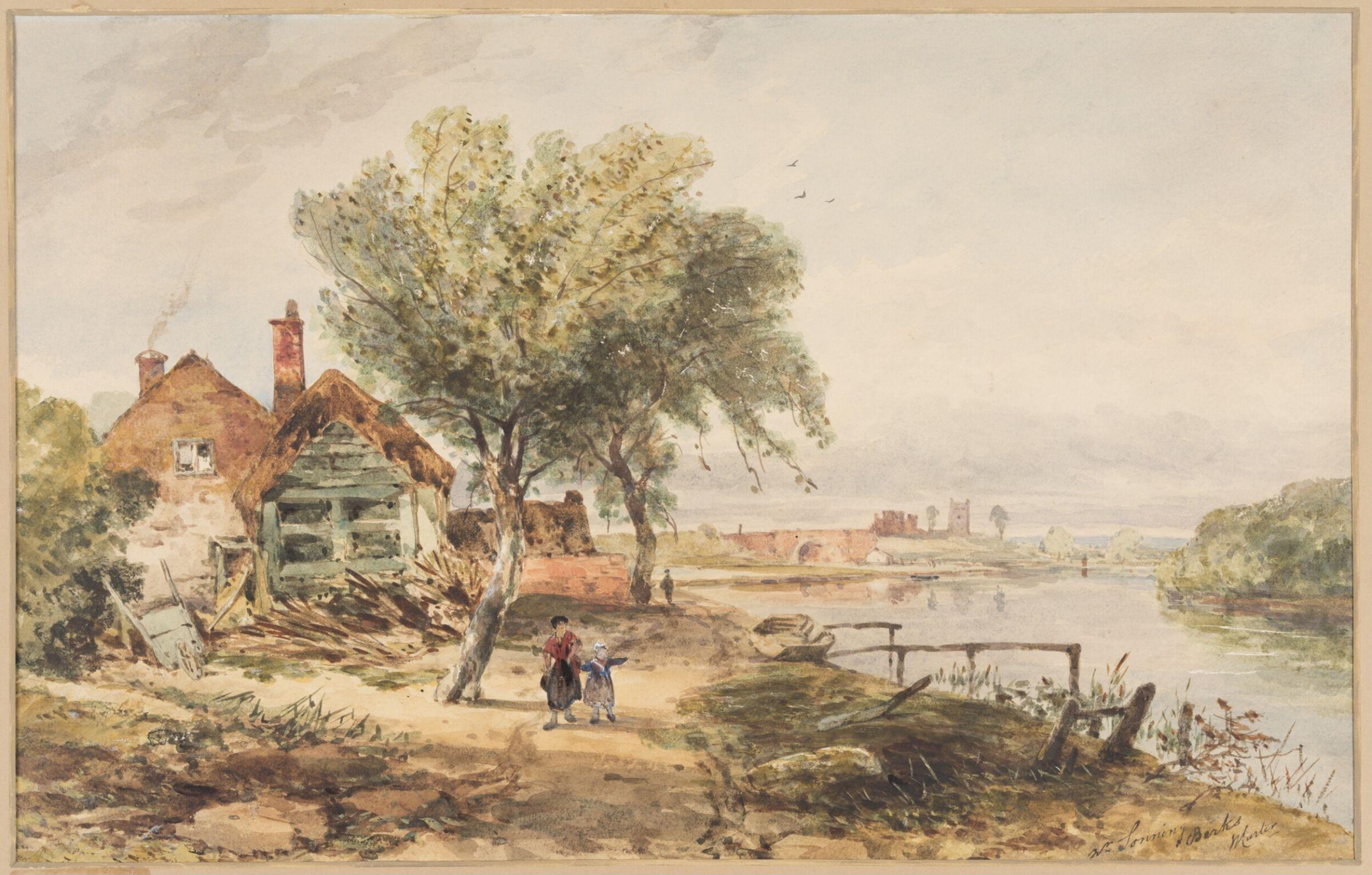View on the Thames near Sonning, William Carter, ca. mid 19th century