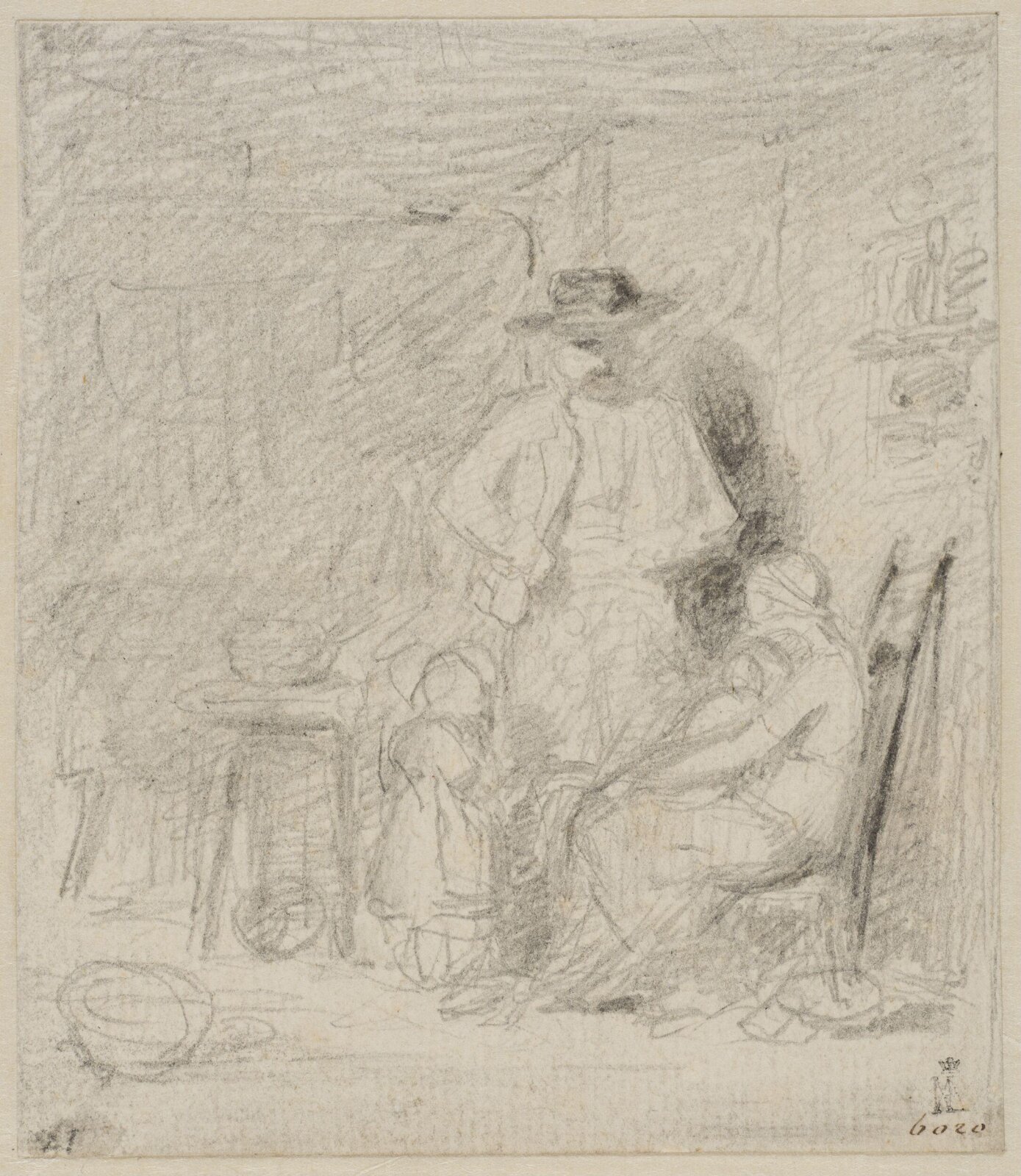 Drawing, William Mulready, early 19th century
