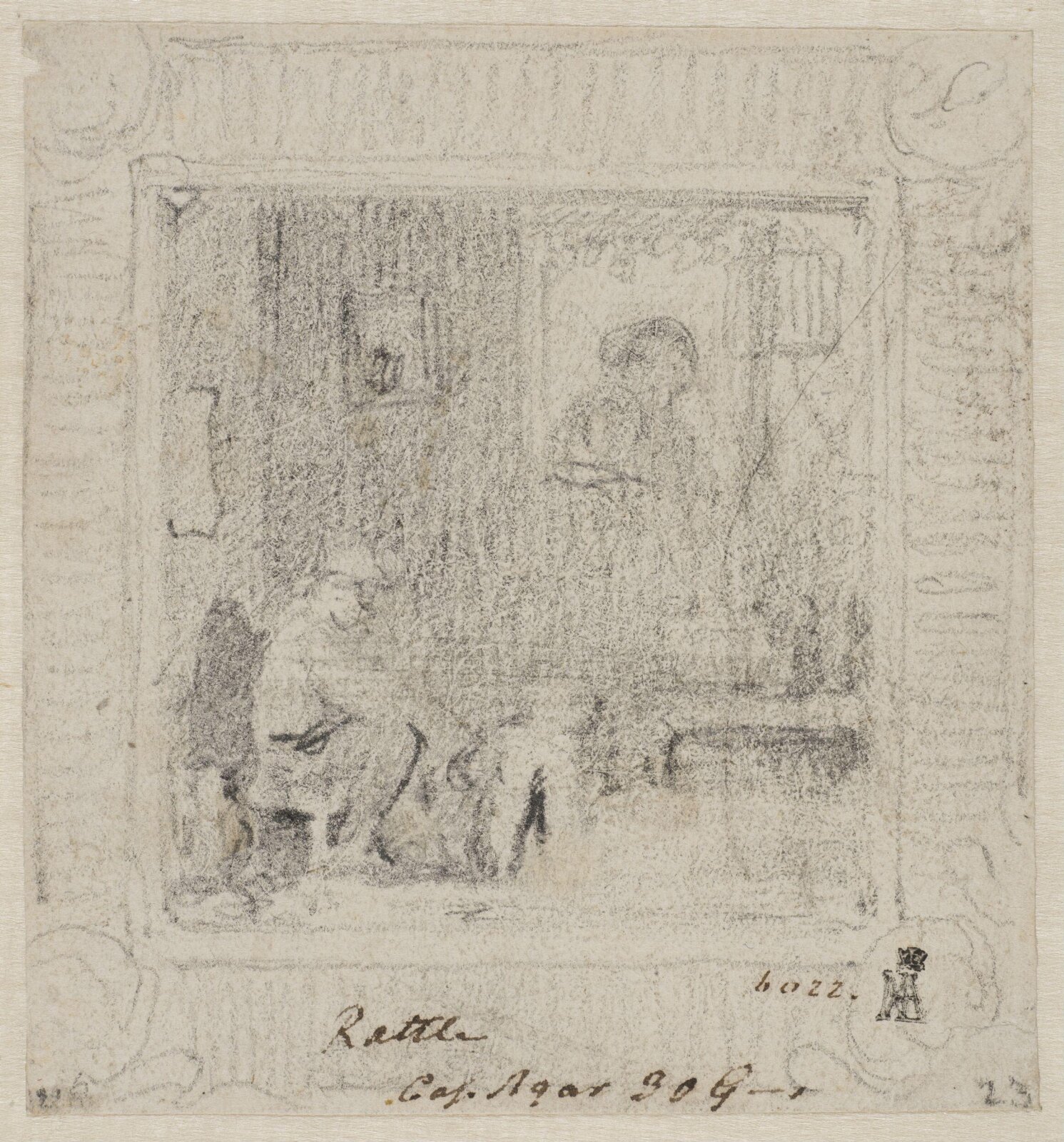 Study for "The Rattle", William Mulready, ca. 1808