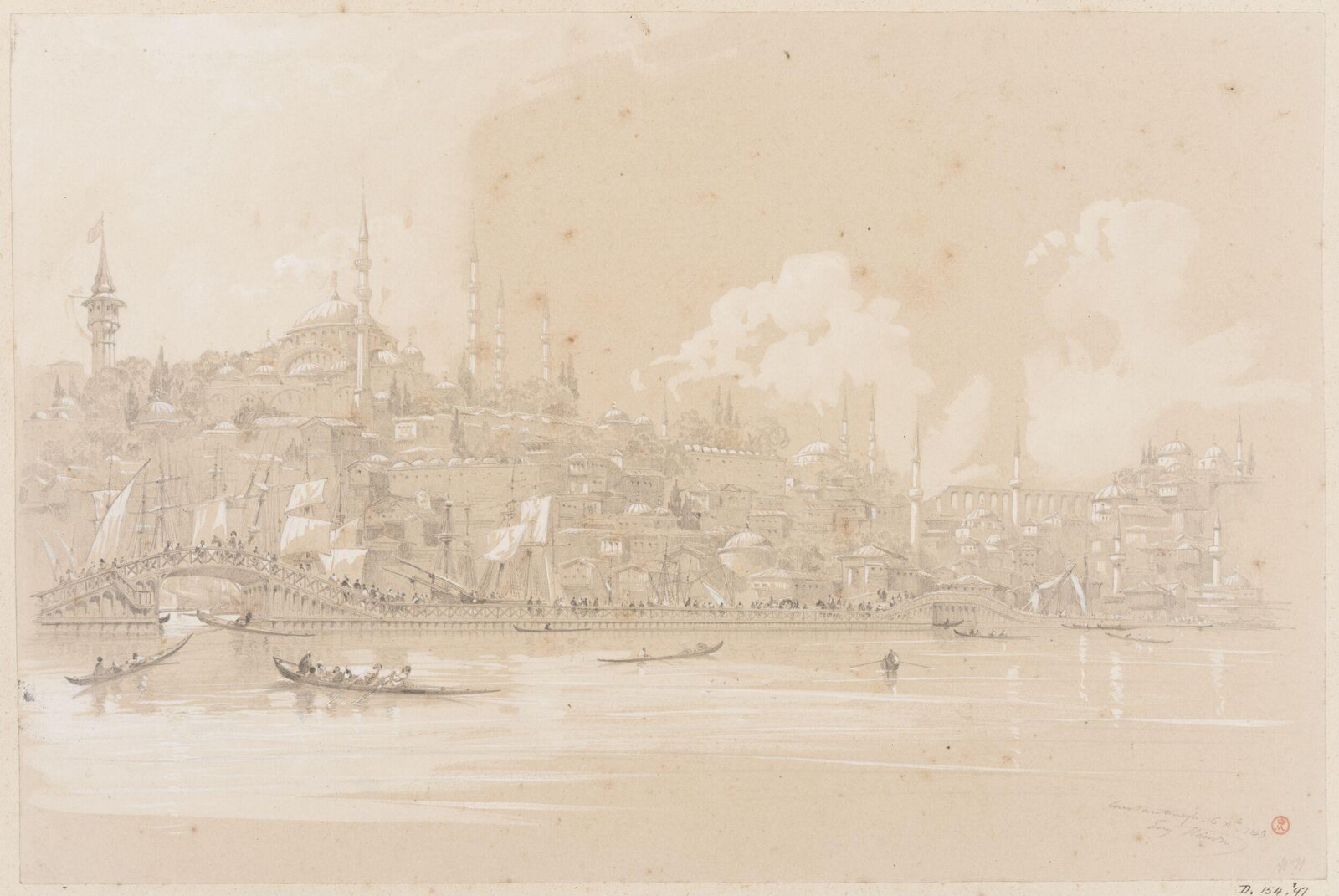 Drawing, Eugène-Napoléon Flandin, ca. mid 19th century