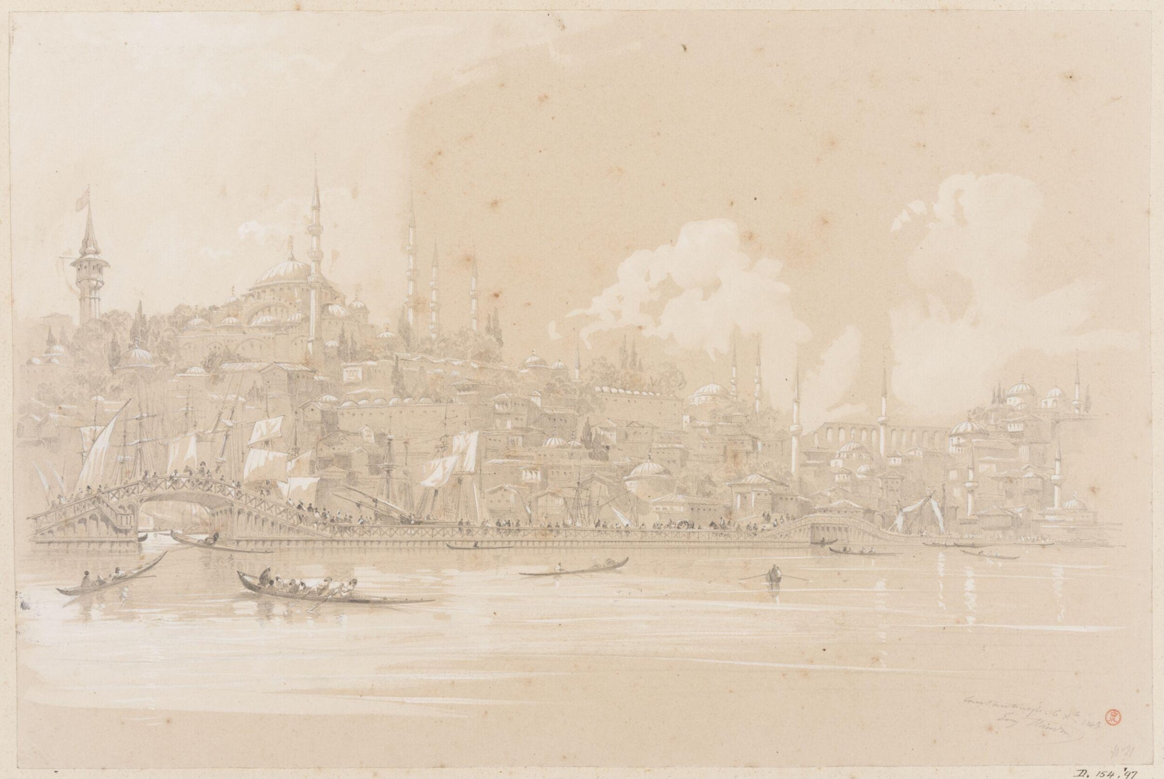 Drawing, Eugène-Napoléon Flandin, ca. mid 19th century