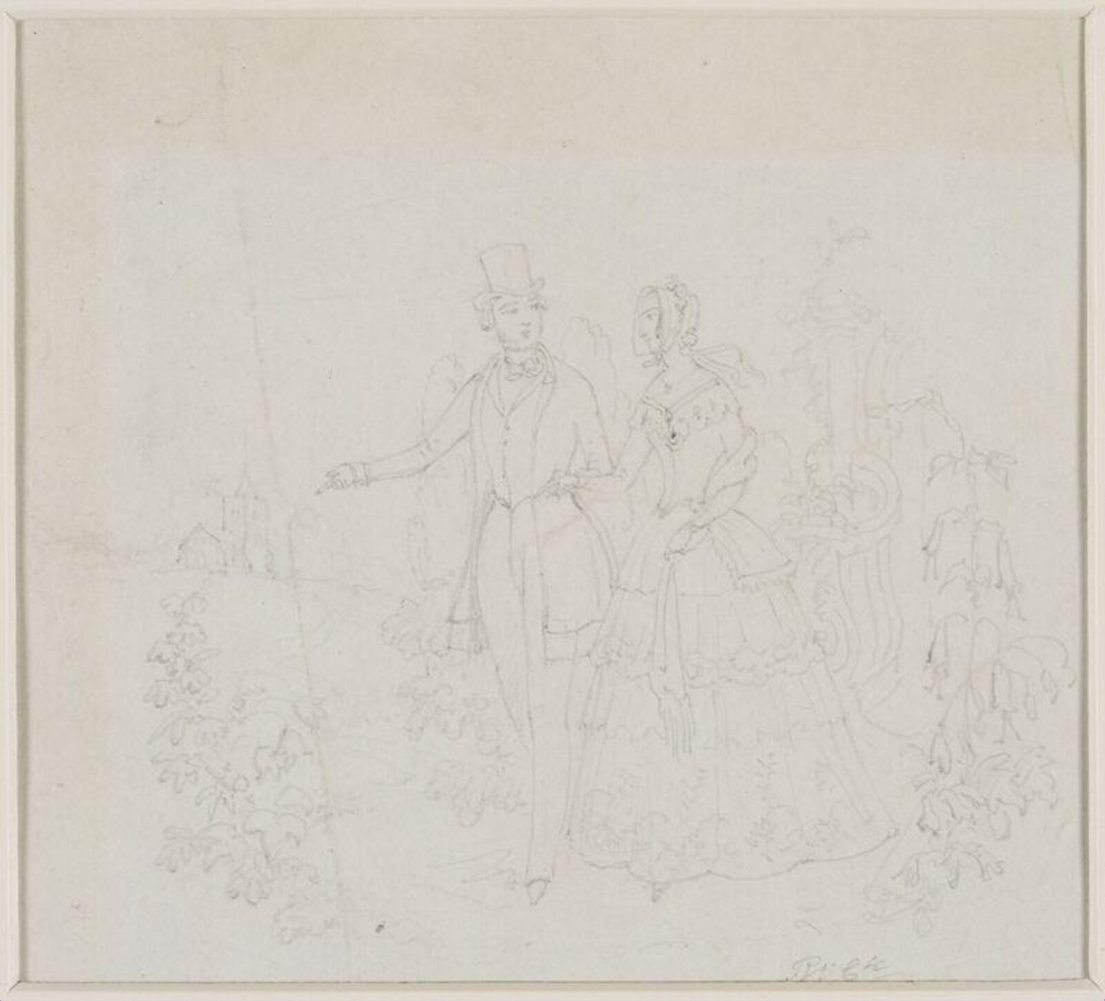 Drawing, Isaac Robert Cruikshank, early 19th century