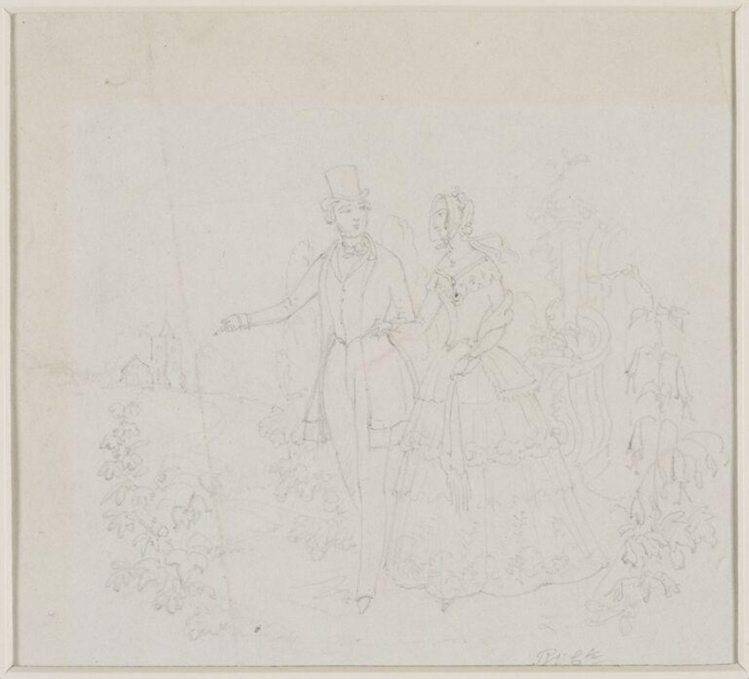 Drawing, Isaac Robert Cruikshank, early 19th century