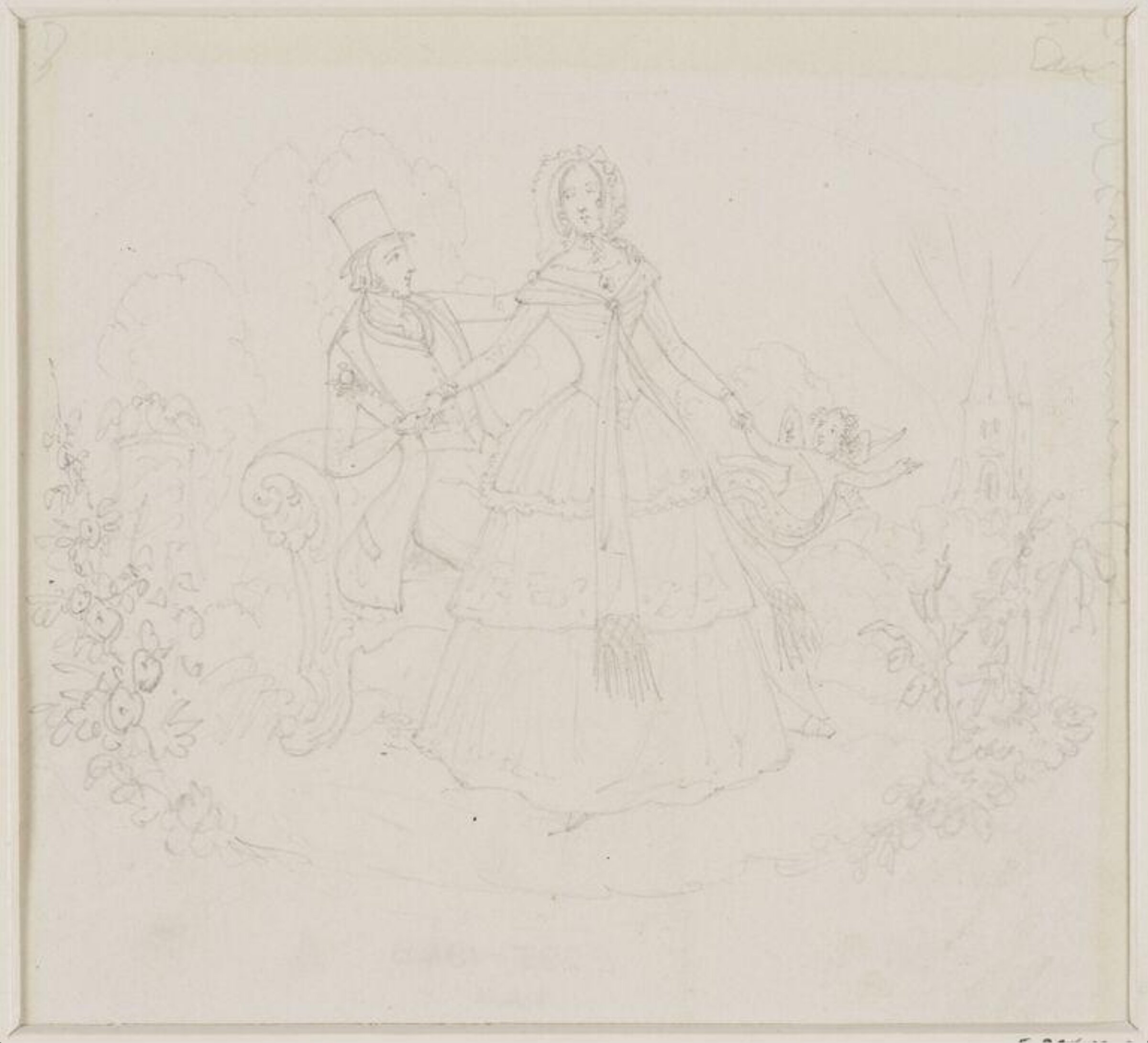 Drawing, Isaac Robert Cruikshank, early 19th century