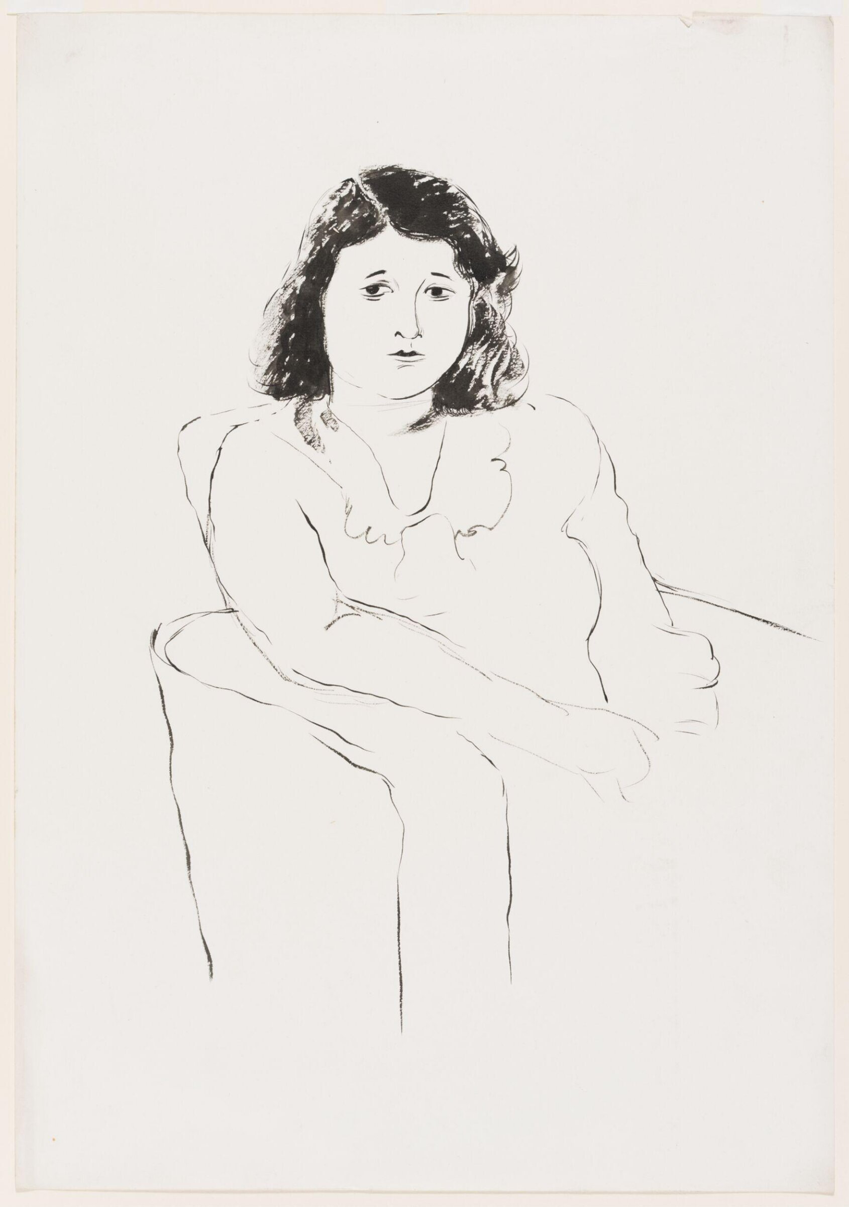 Untitled sketch of a seated woman, Edward McKnight Kauffer, 1935