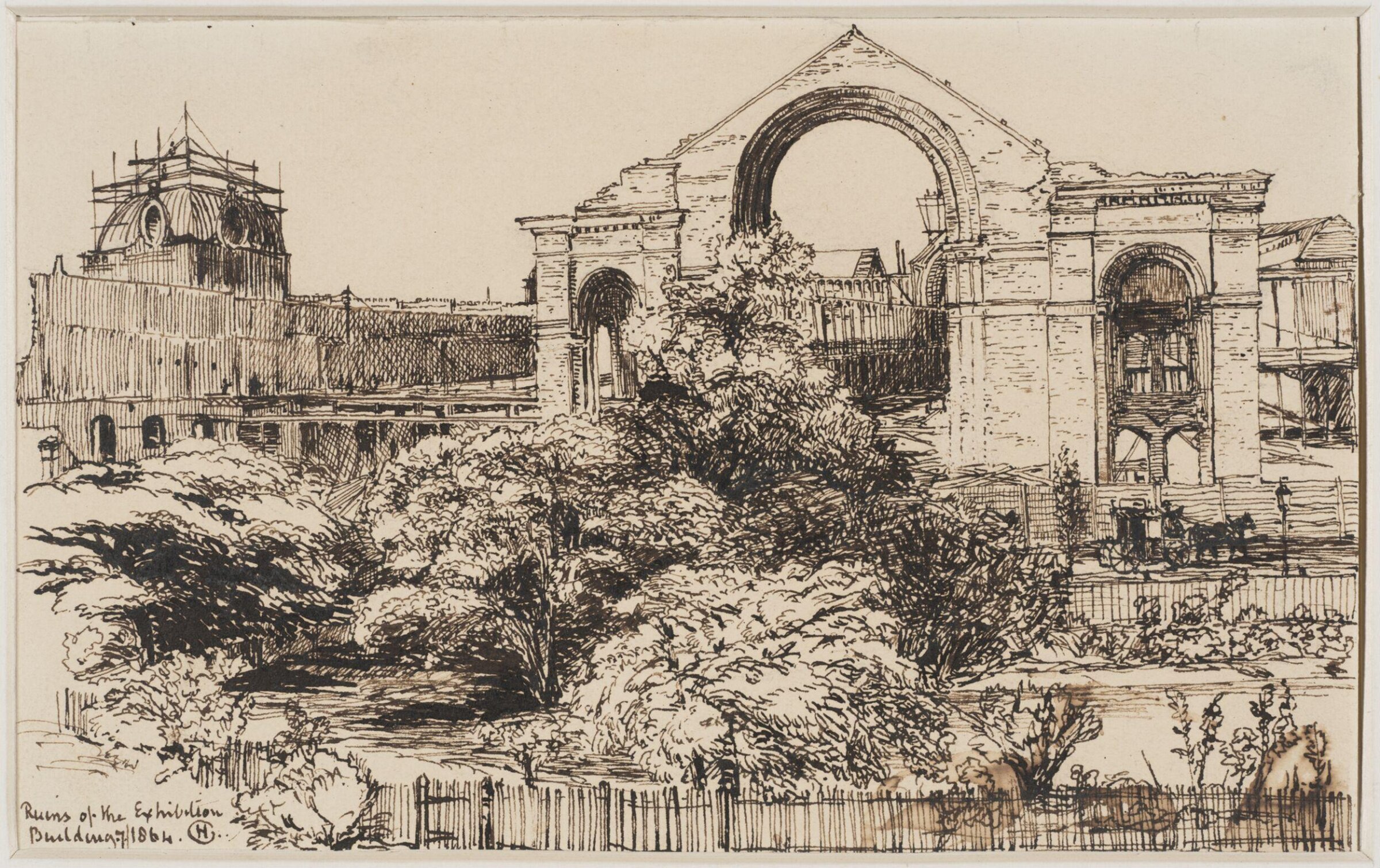 Ruins of the Exhibition building of 1862, Henry Cole, 1864