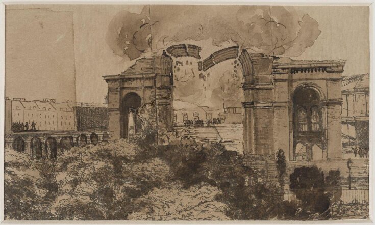 The breaking up of the nave arch of the Exhibition building of 1862 top image