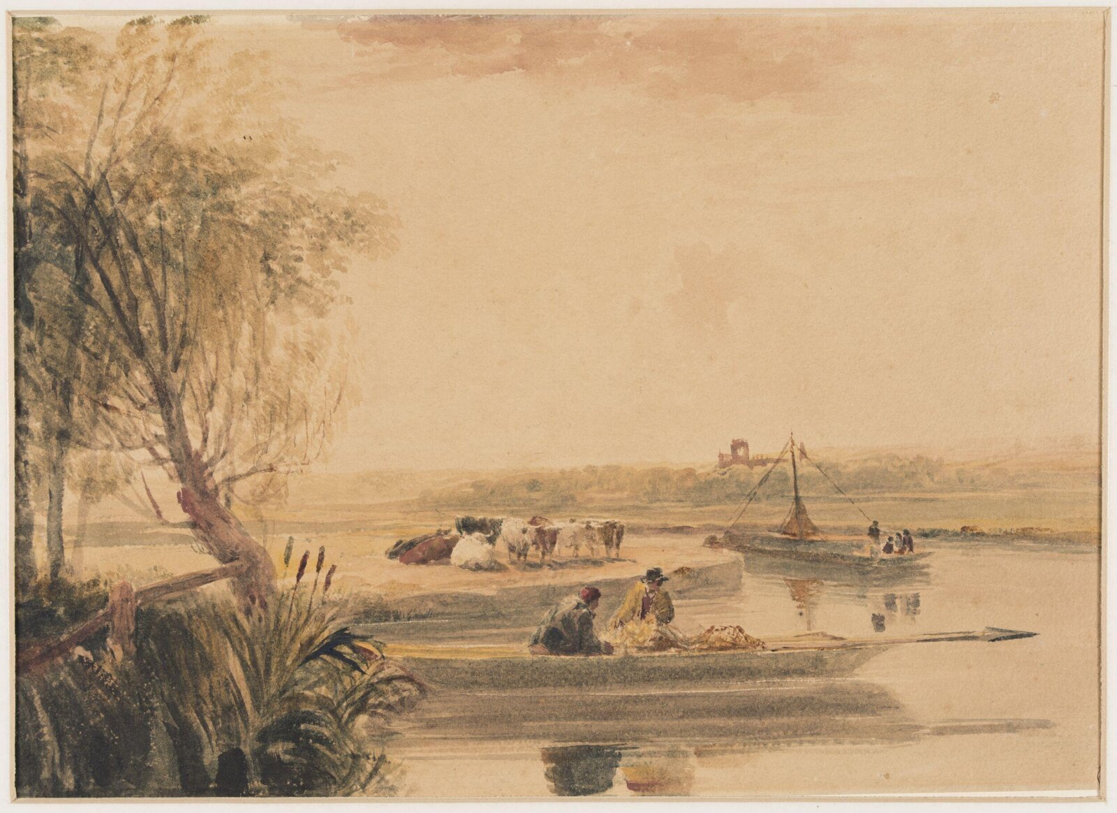 Landscape with Cattle, De Wint, early 19th century