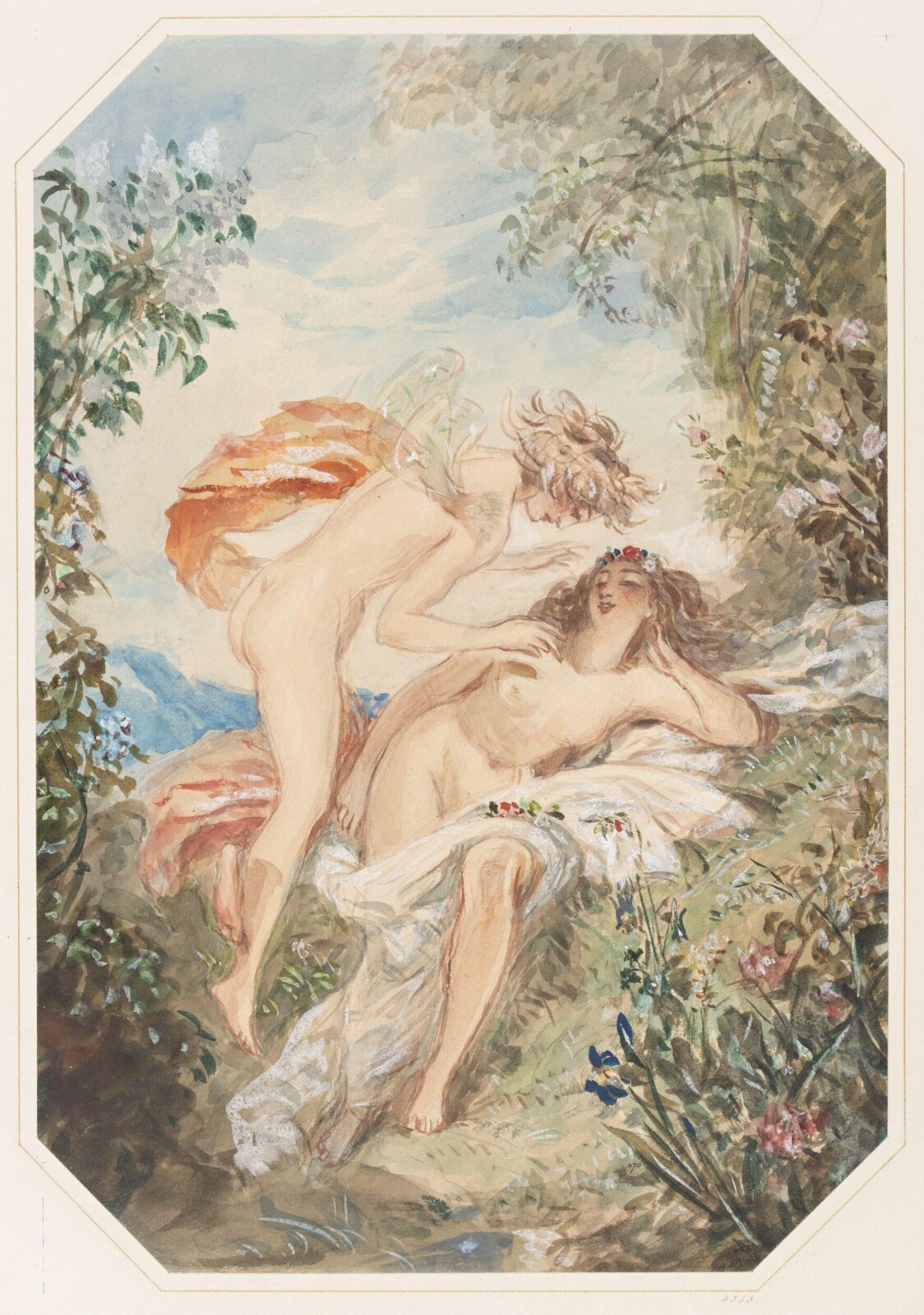 Flora and Zephyr, Chalon, ca. early 19th century