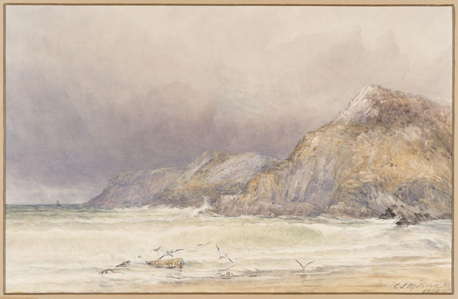 View on the Welsh Coast, Charles Stuart Millard, 1866