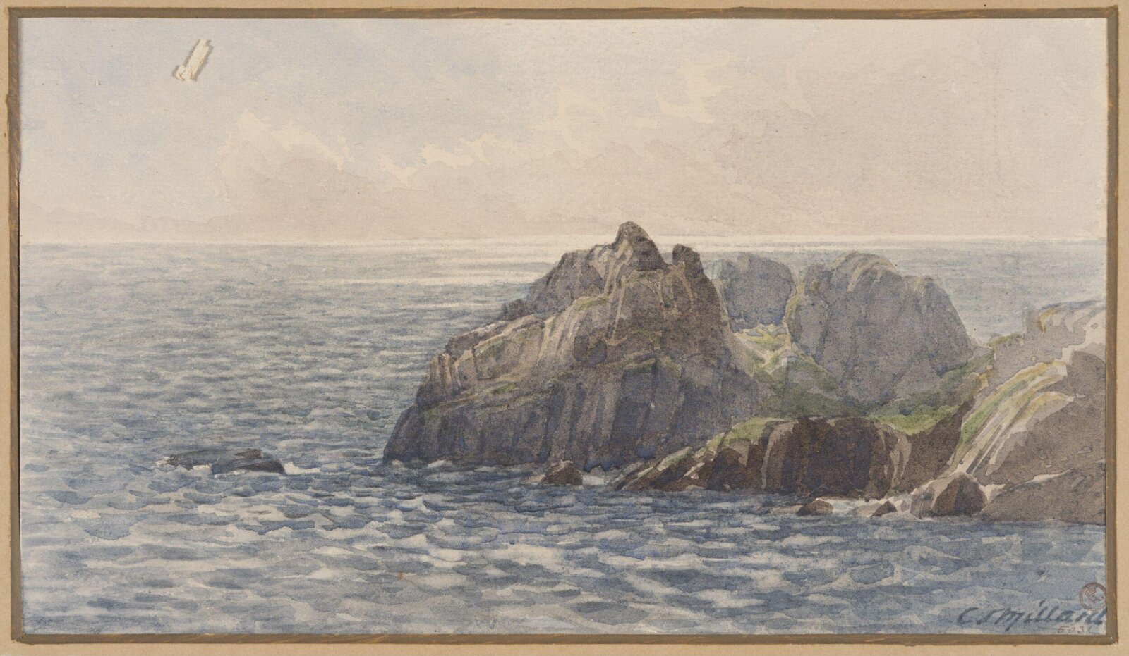 Sea Piece - Twilight, Charles Stuart Millard, mid 19th century