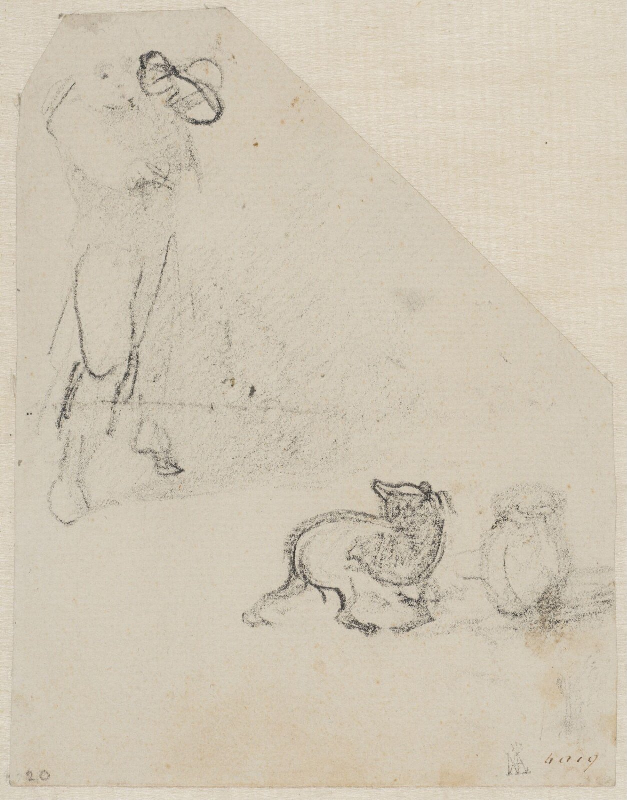 Man and a dog, William Mulready, early 19th century