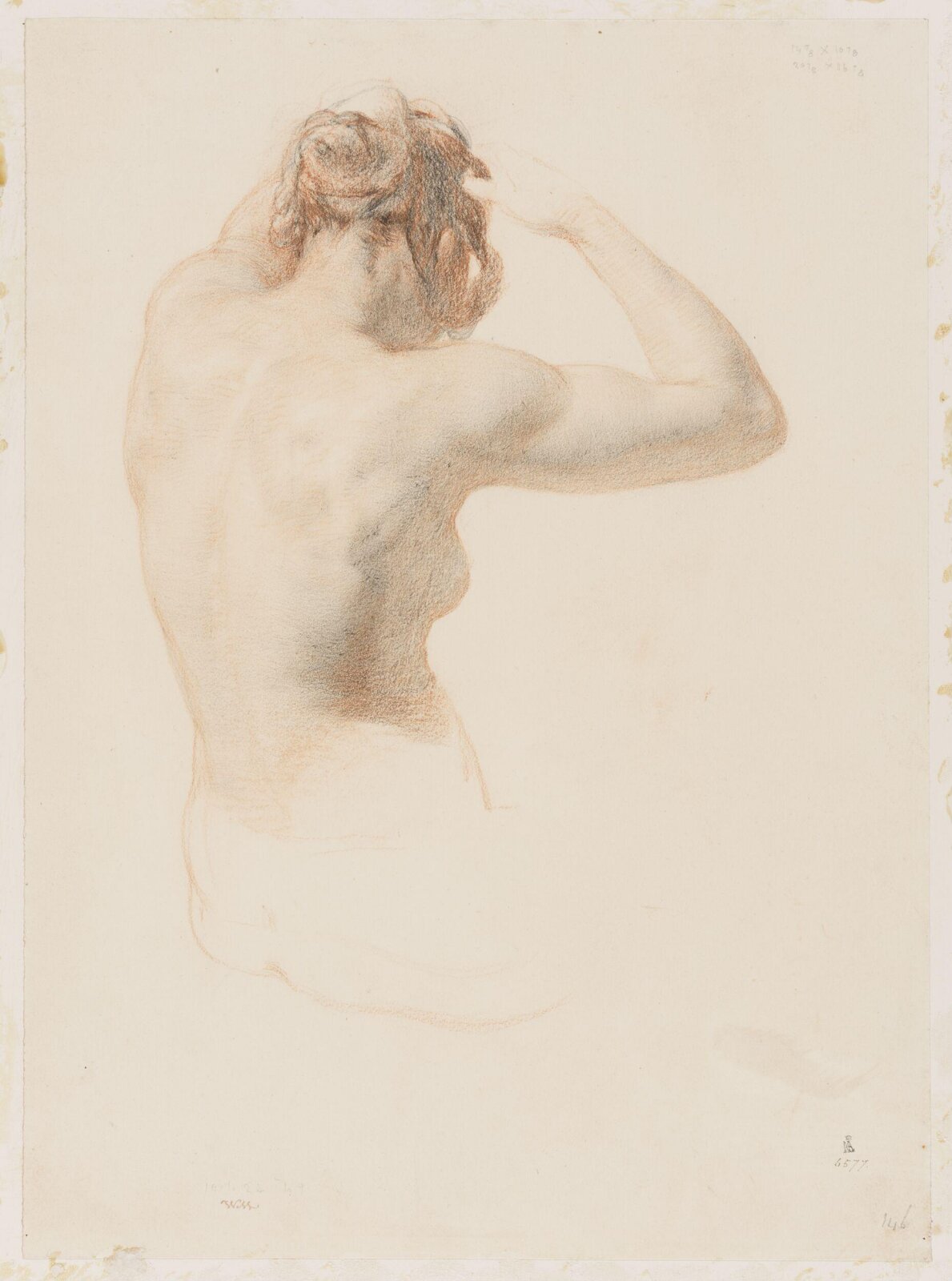 Life study in challk, William Mulready, 1948