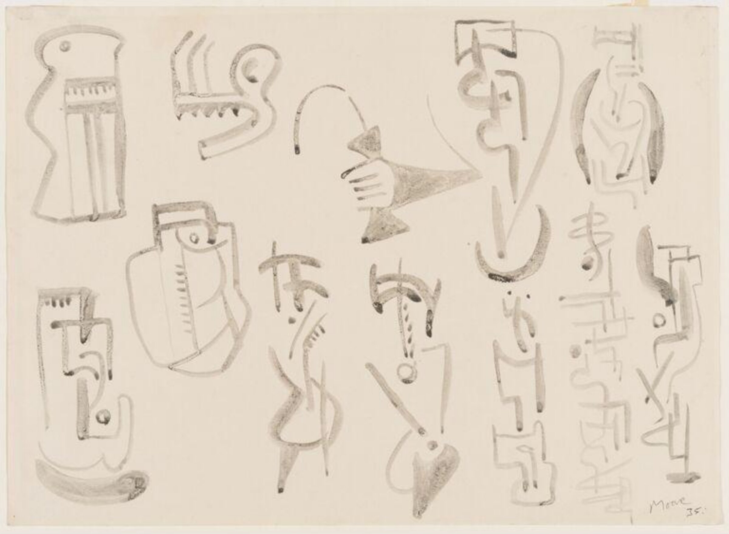 Studies for Sculpture, Henry Spencer Moore, 1935