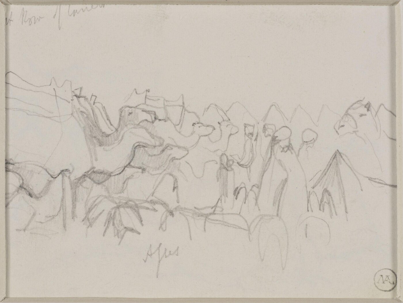 John Frederick Lewis, Sketches of camels and a Bedouin encampment