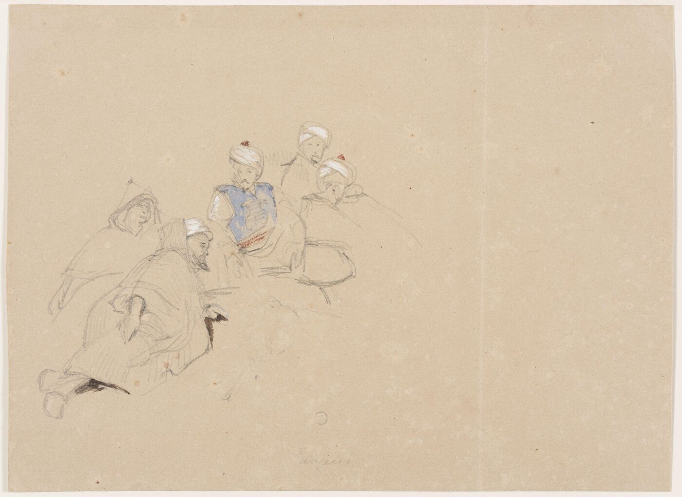John Frederick Lewis, Rough sketch of five reclining Arabs