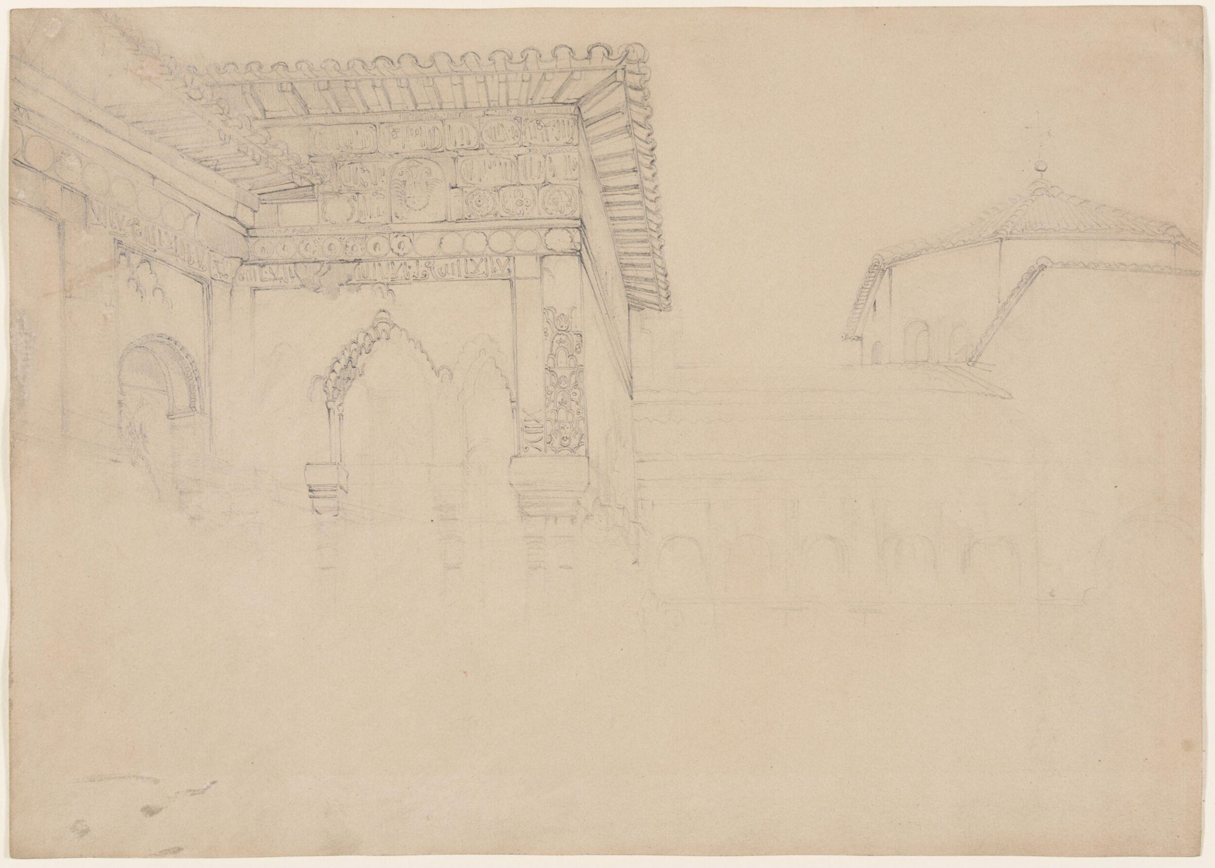 The Court of the Lions, Alhambra, John Lewis, 1832