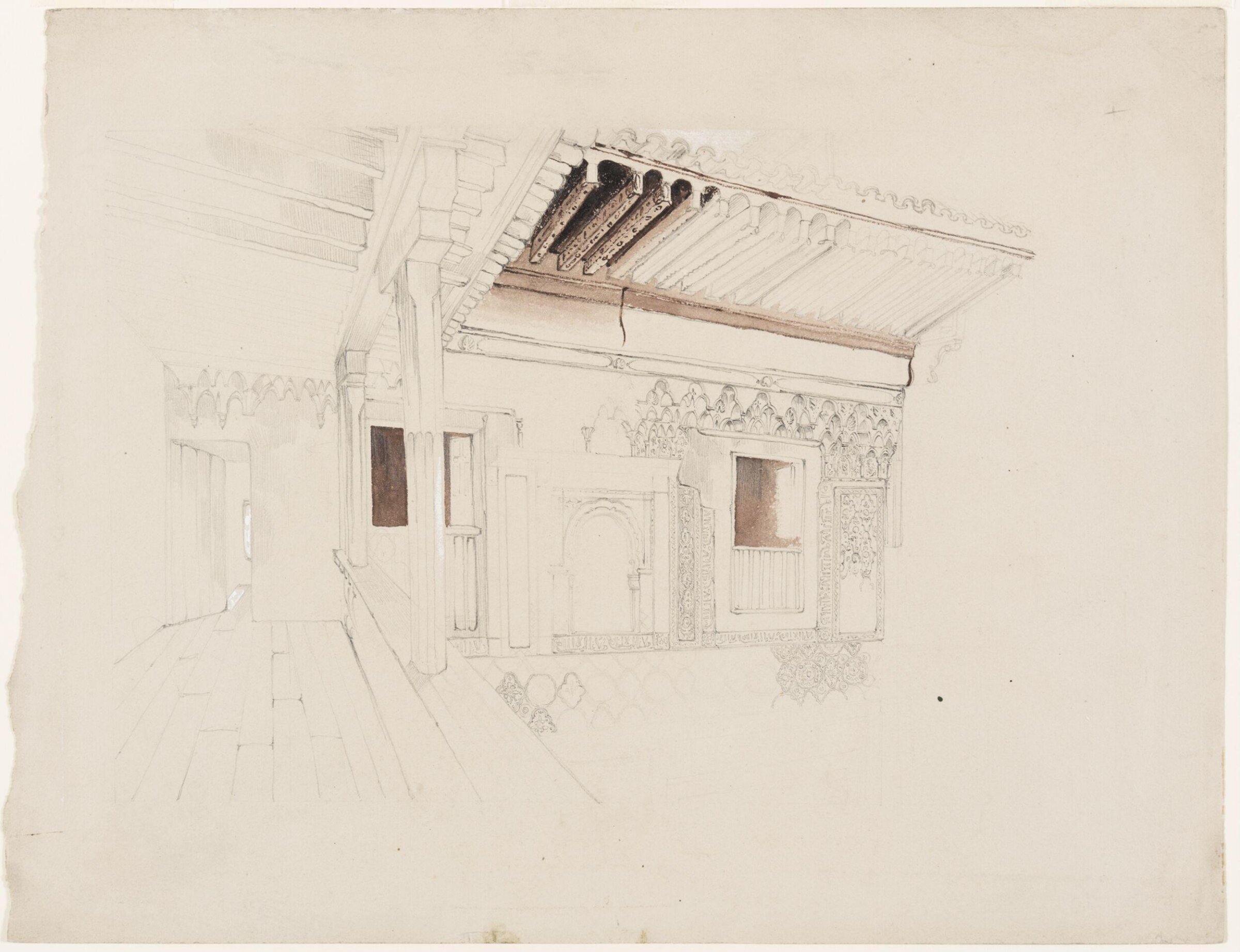 The Court of the Mosque, Alhambra, John Lewis, 1832