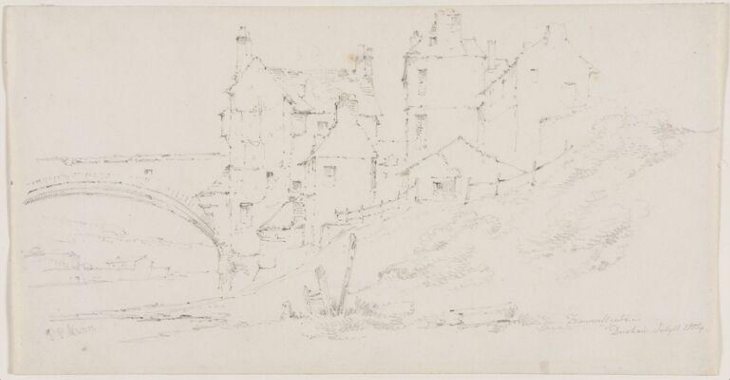 Framwellgate - Durham, Paul Sandby Munn, 1804
