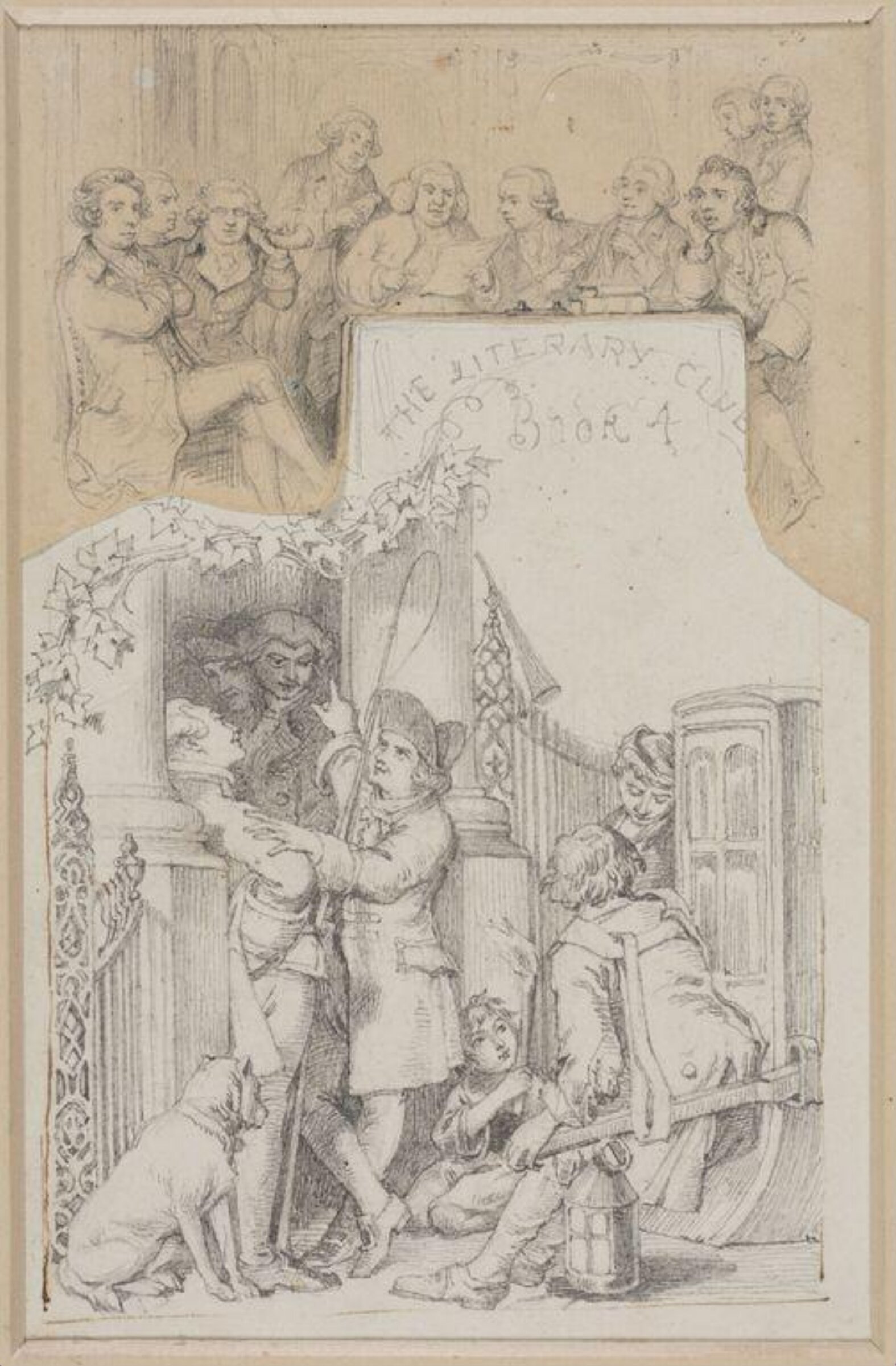 'The Club' in Gerrard Street, Daniel Maclise, 1840s