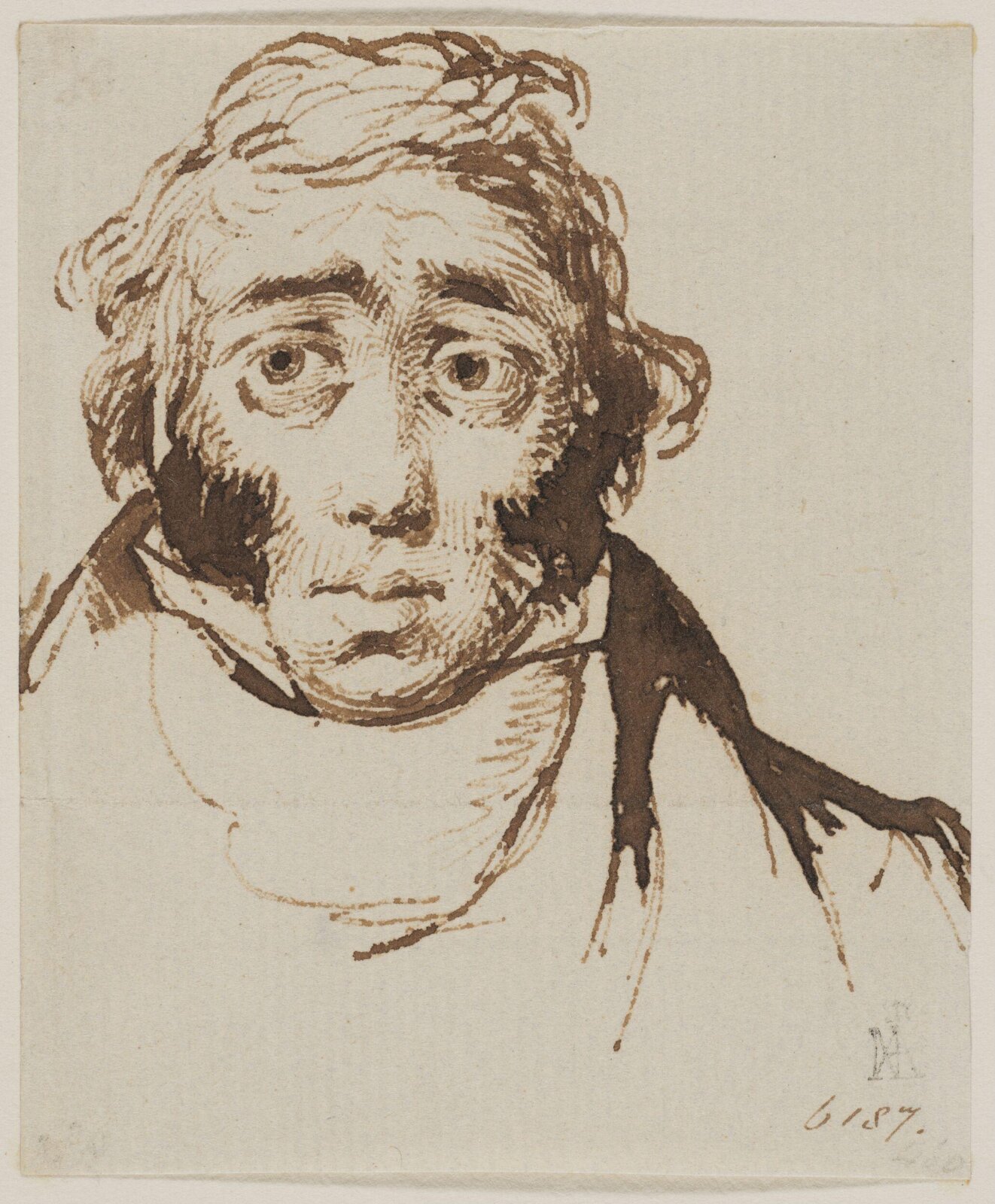 Study of a head, William Mulready, early 19th century