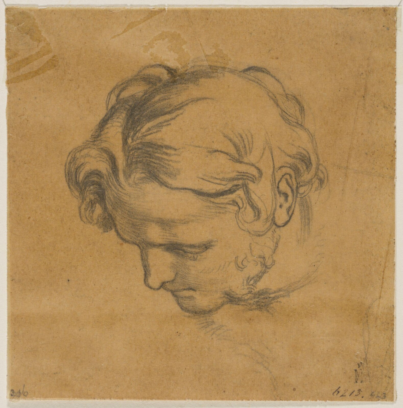 Male head, William Mulready, early 19th century