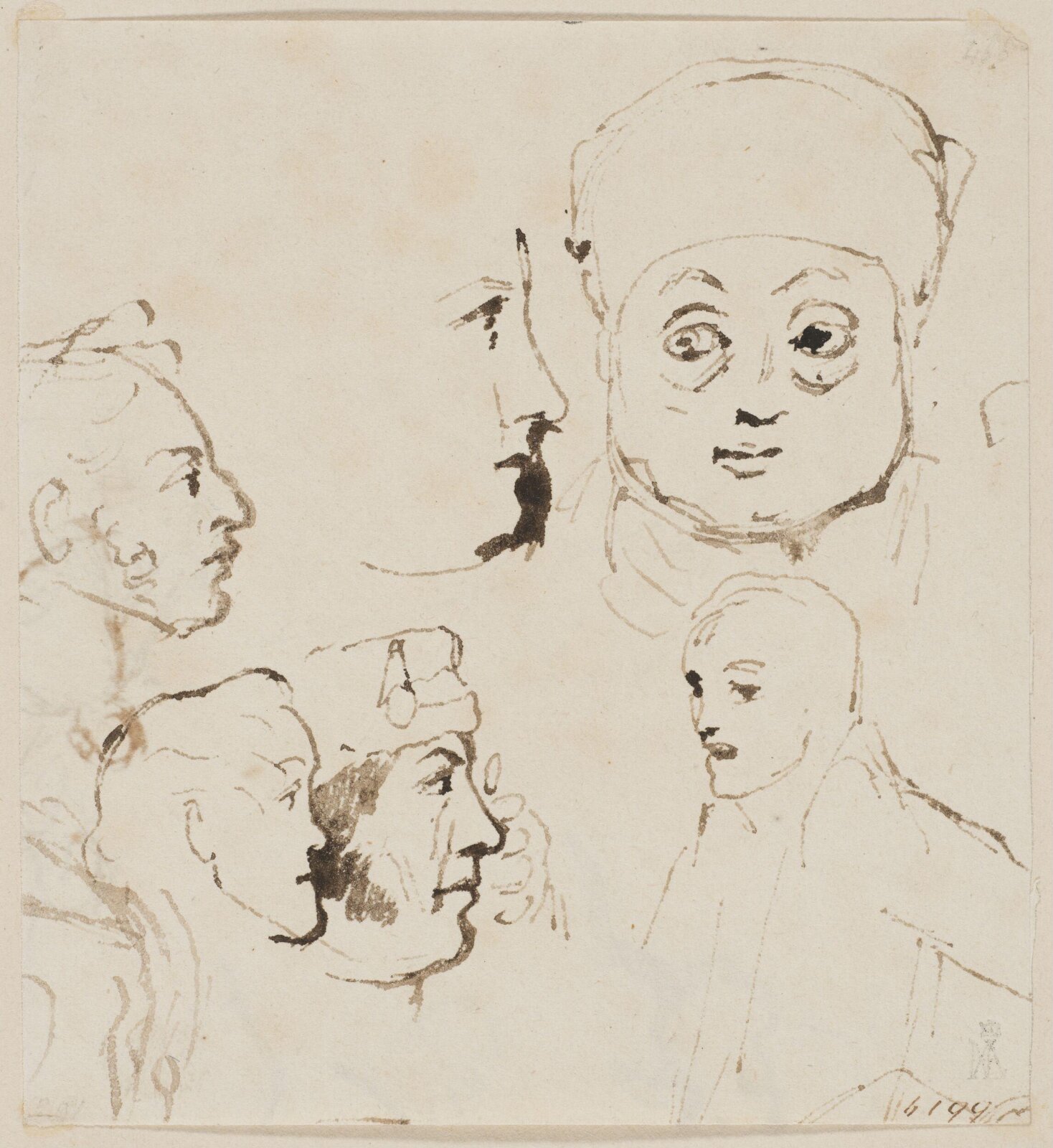 Heads, William Mulready, early 19th century