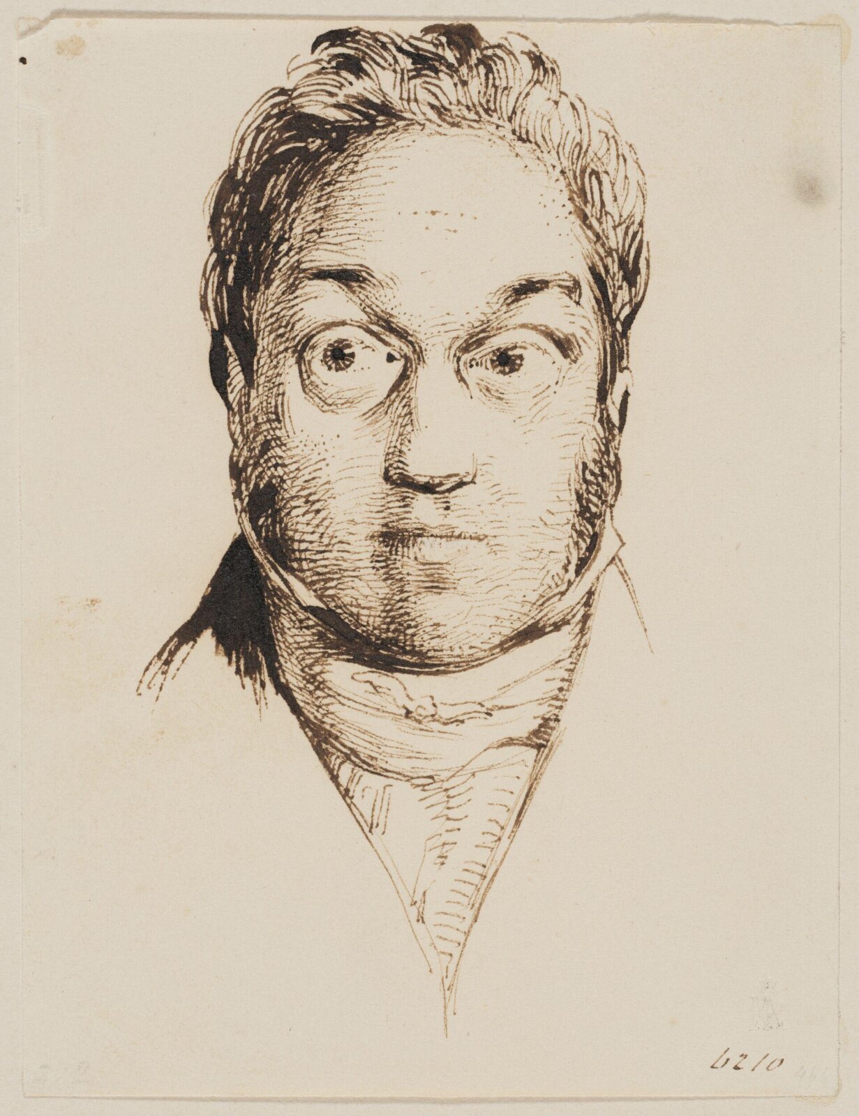 Study of a man's face, William Mulready, early 19th century