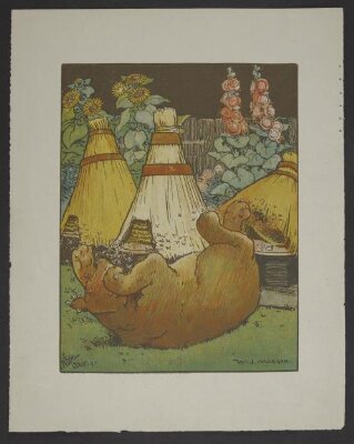 The bear and the beehives.