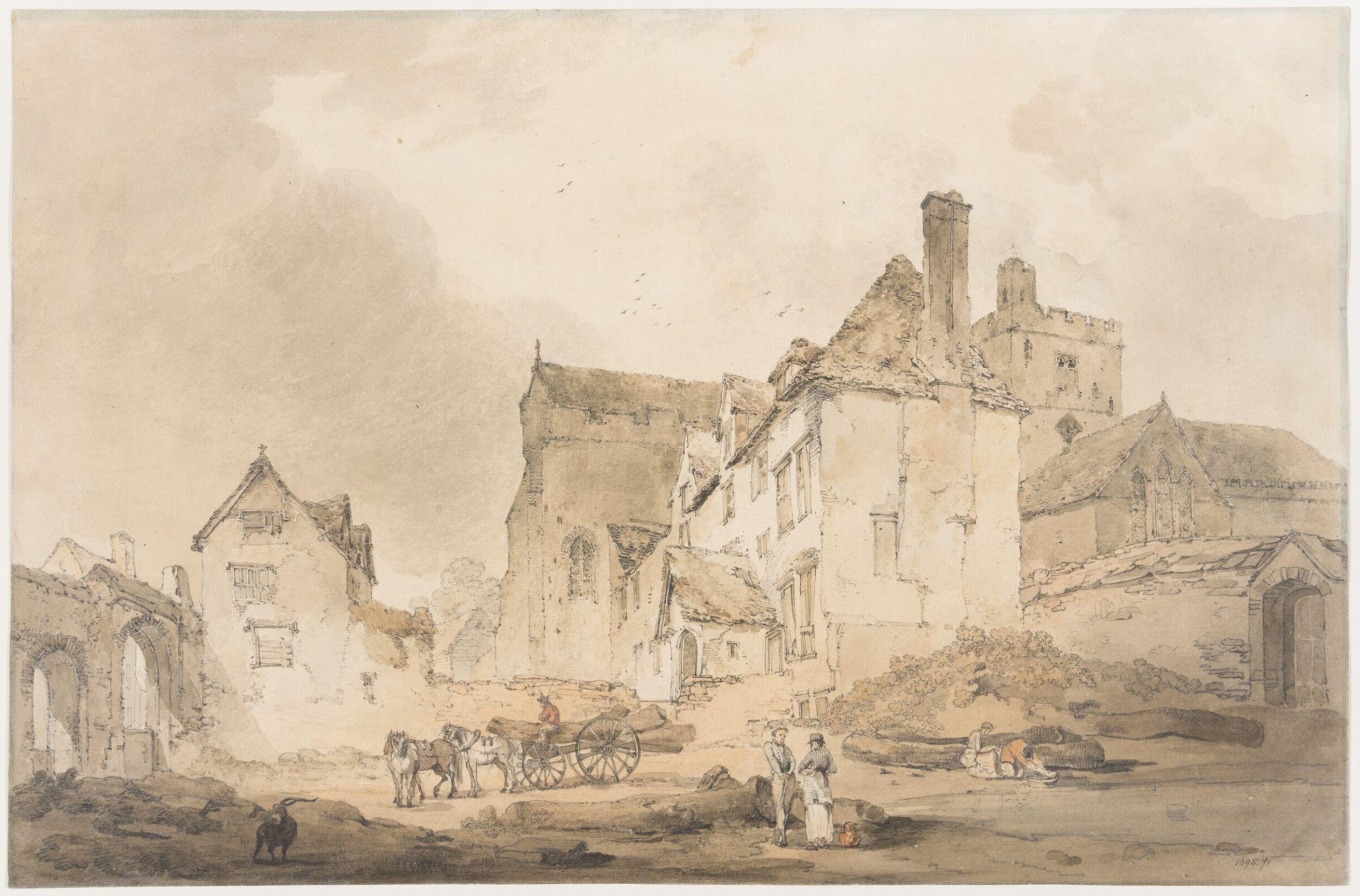 Church and houses at Conway, Hugh O'Neill, ca. 1810-1824