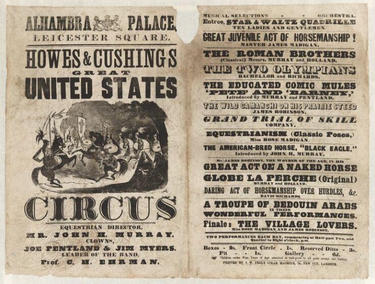 Howes & Cushing's Great United States Circus top image