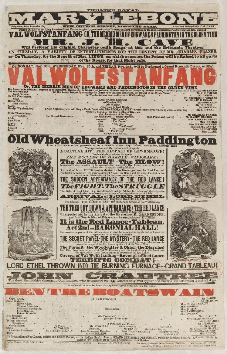Val Wolfstanfang, or, the Merrie Men of Edgware and  Paddington in the Olden Time top image
