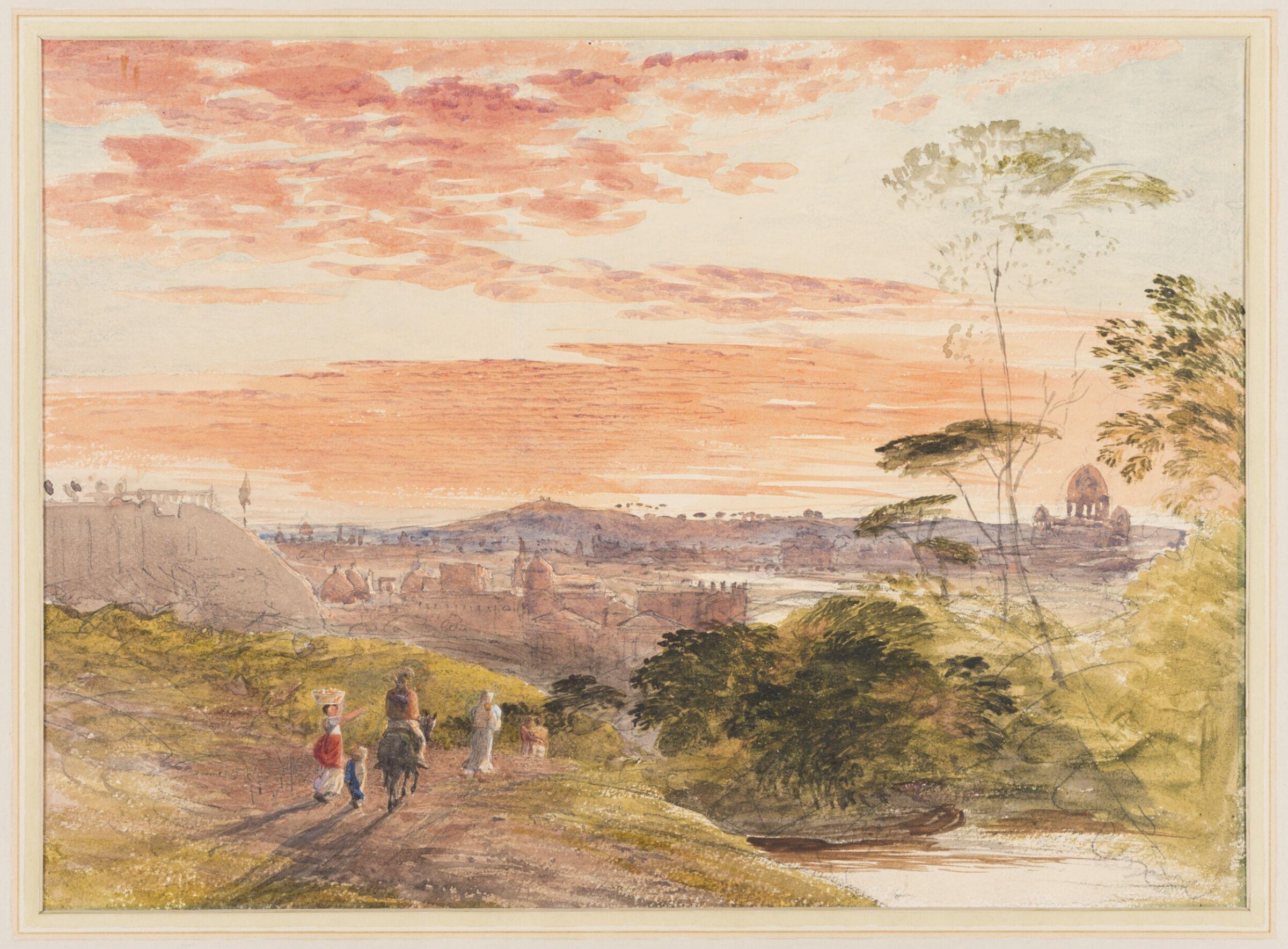 Rome from the Via Sistina, Samuel Palmer, 1839